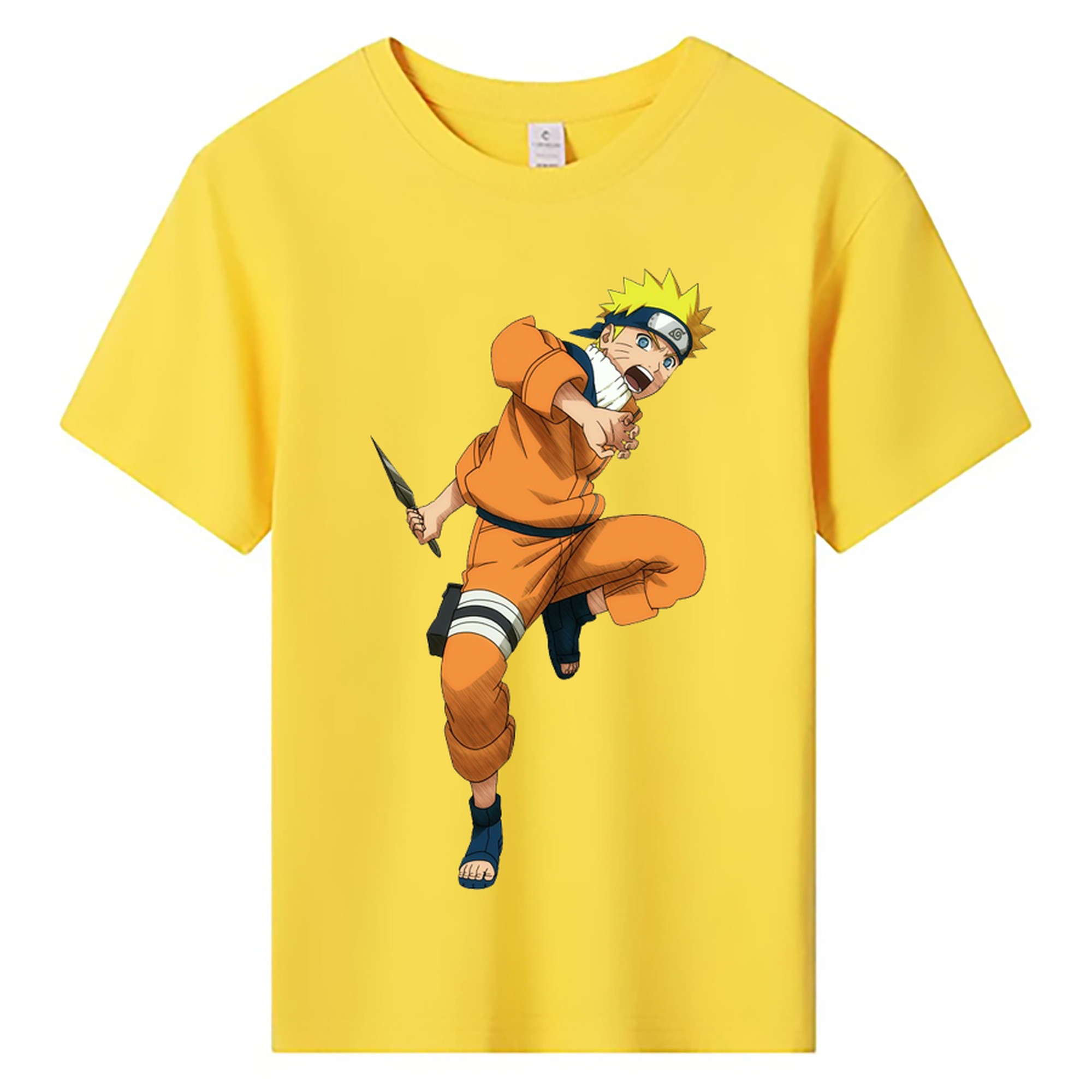 （画像用） NARUTO -ナルト- うずまき ナルト Uzumaki Naruto 綿100％キッズTシャツ（フロントプリント）