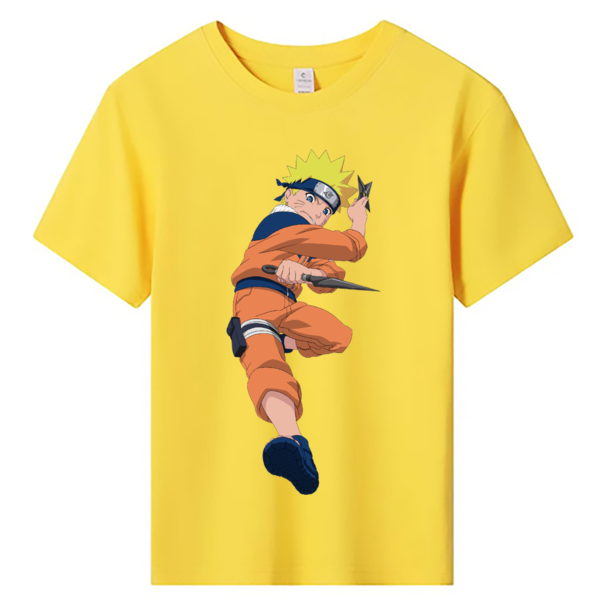 （画像用） NARUTO -ナルト- うずまき ナルト Uzumaki Naruto 綿100％キッズTシャツ（フロントプリント）