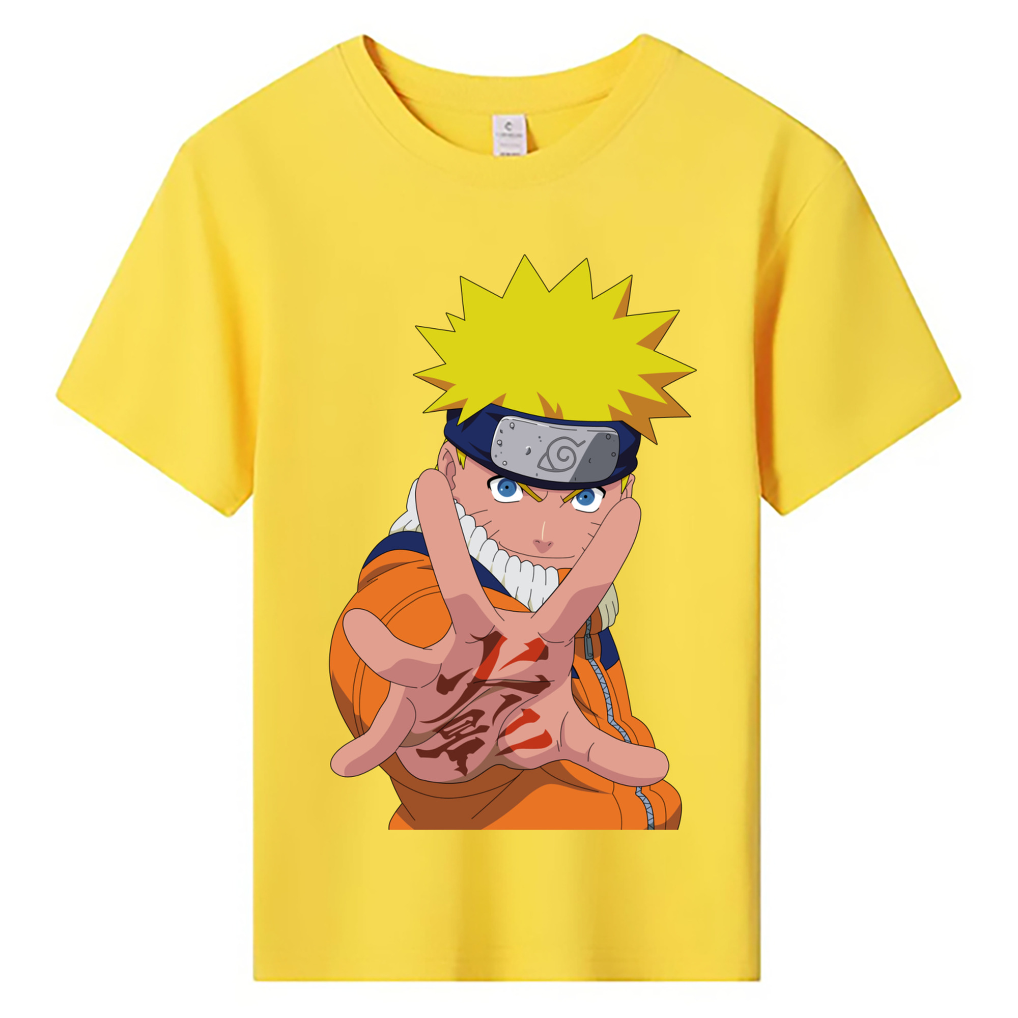（画像用） NARUTO -ナルト- うずまき ナルト Uzumaki Naruto 綿100％キッズTシャツ（フロントプリント）