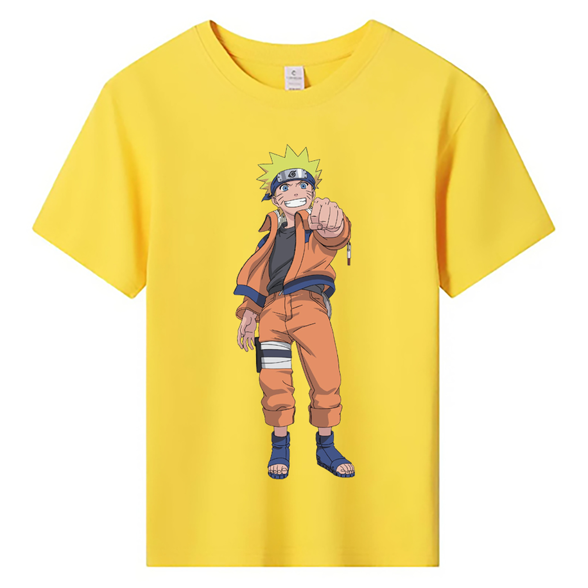 （画像用） NARUTO -ナルト- うずまき ナルト Uzumaki Naruto 綿100％キッズTシャツ（フロントプリント）