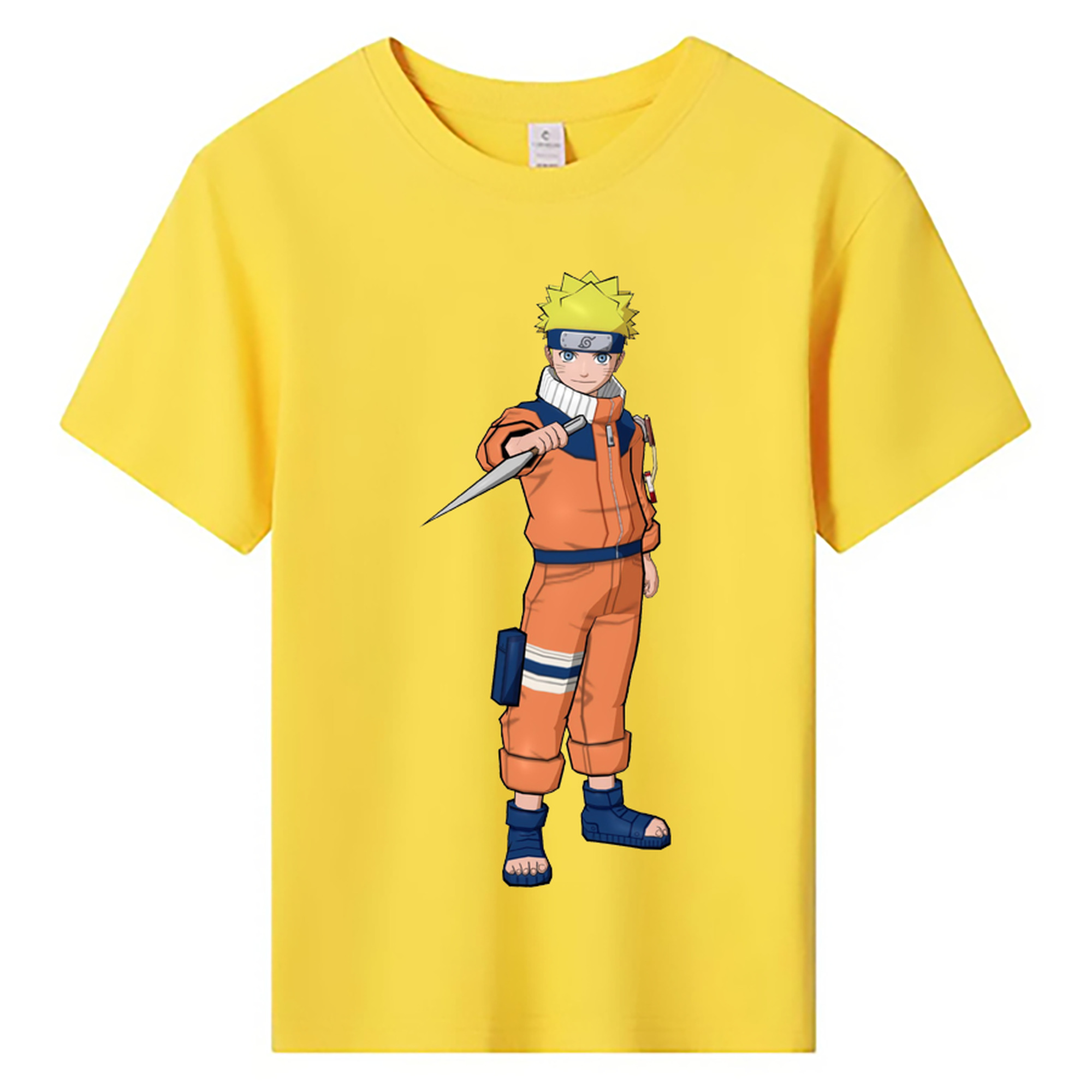 （画像用） NARUTO -ナルト- うずまき ナルト Uzumaki Naruto 綿100％キッズTシャツ（フロントプリント）