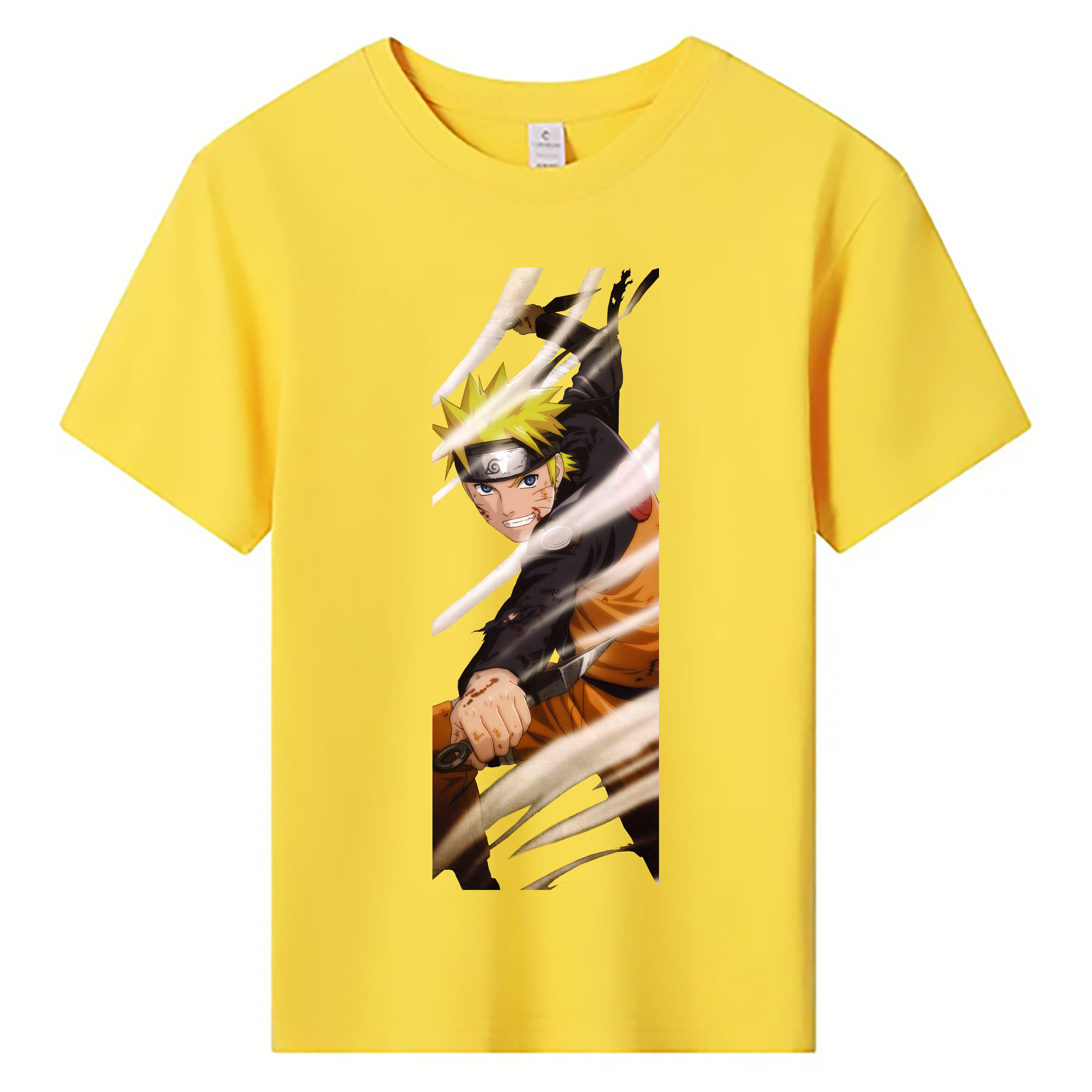 （画像用） NARUTO -ナルト- うずまき ナルト Uzumaki Naruto 綿100％キッズTシャツ（フロントプリント）