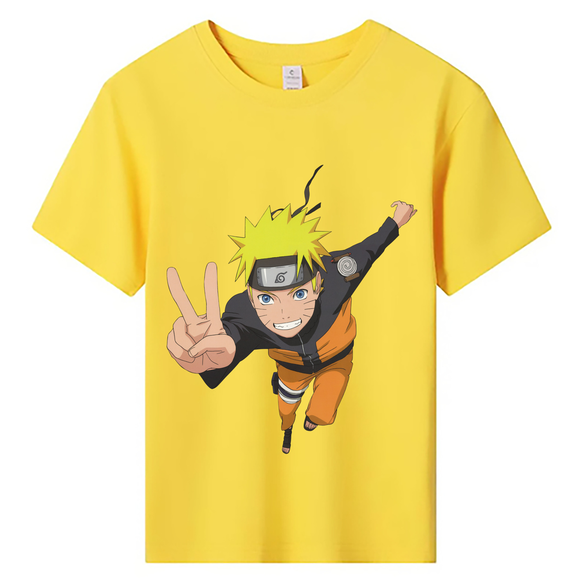 （画像用） NARUTO -ナルト- うずまき ナルト Uzumaki Naruto 綿100％キッズTシャツ（フロントプリント）