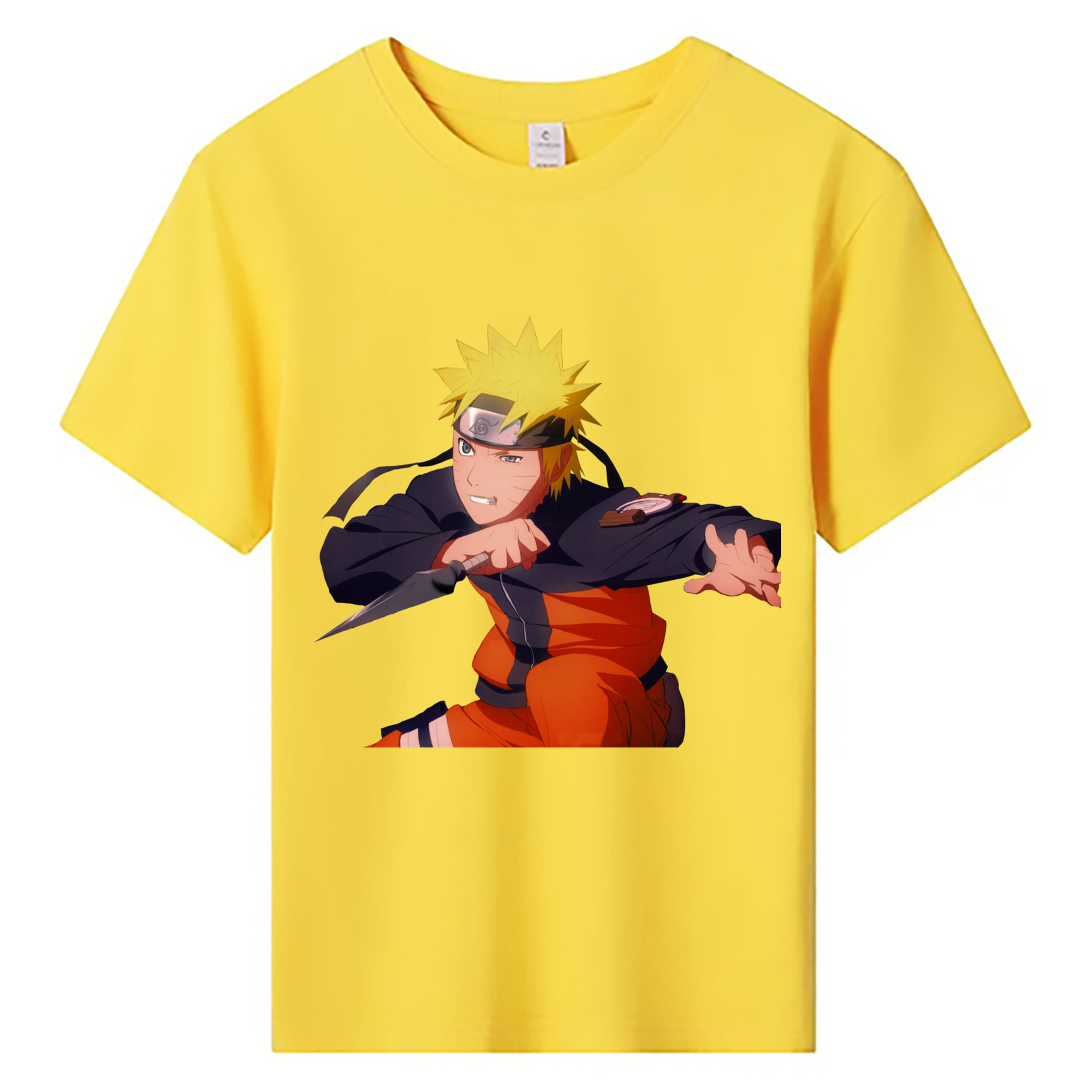 （画像用） NARUTO -ナルト- うずまき ナルト Uzumaki Naruto 綿100％キッズTシャツ（フロントプリント）