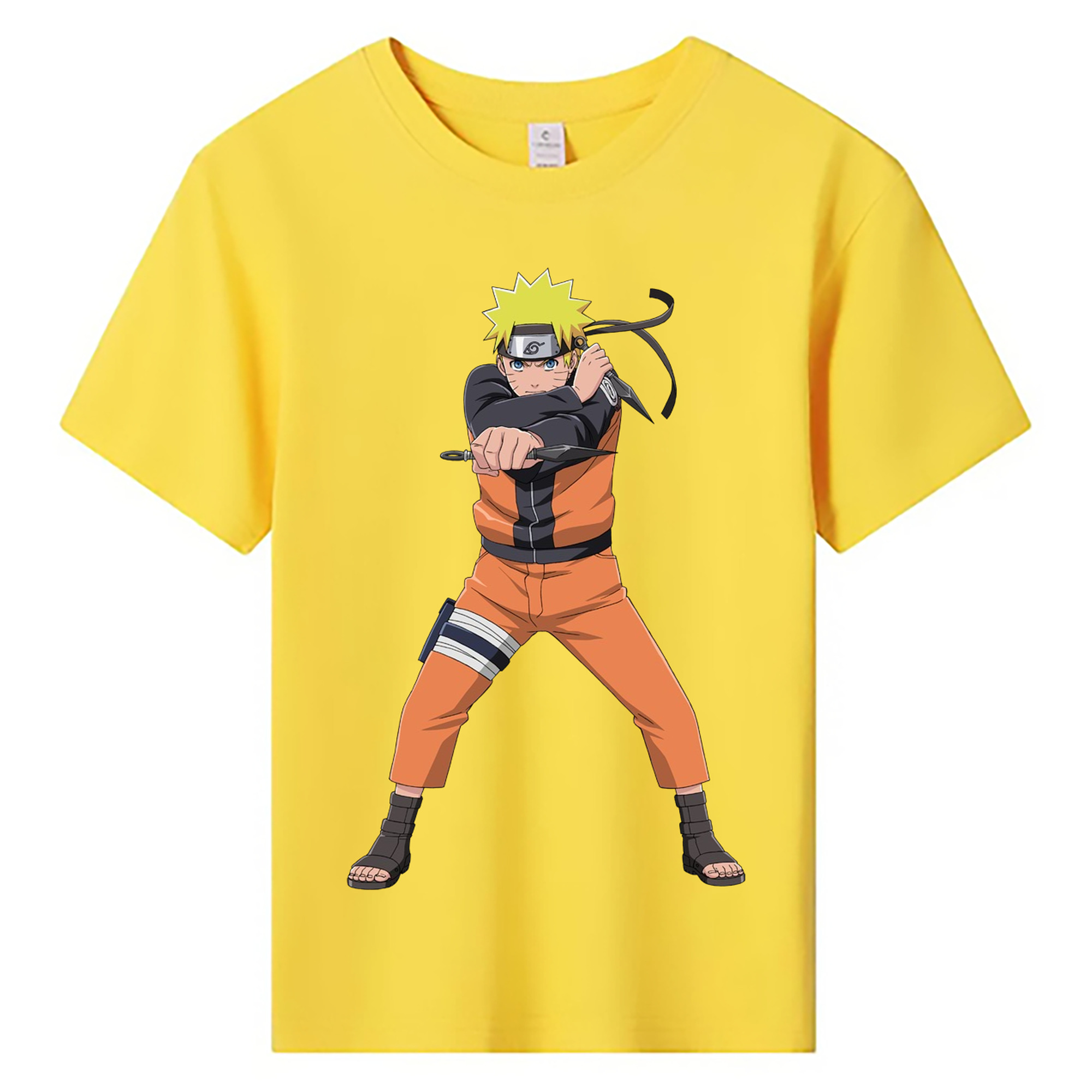 （画像用） NARUTO -ナルト- うずまき ナルト Uzumaki Naruto 綿100％キッズTシャツ（フロントプリント）