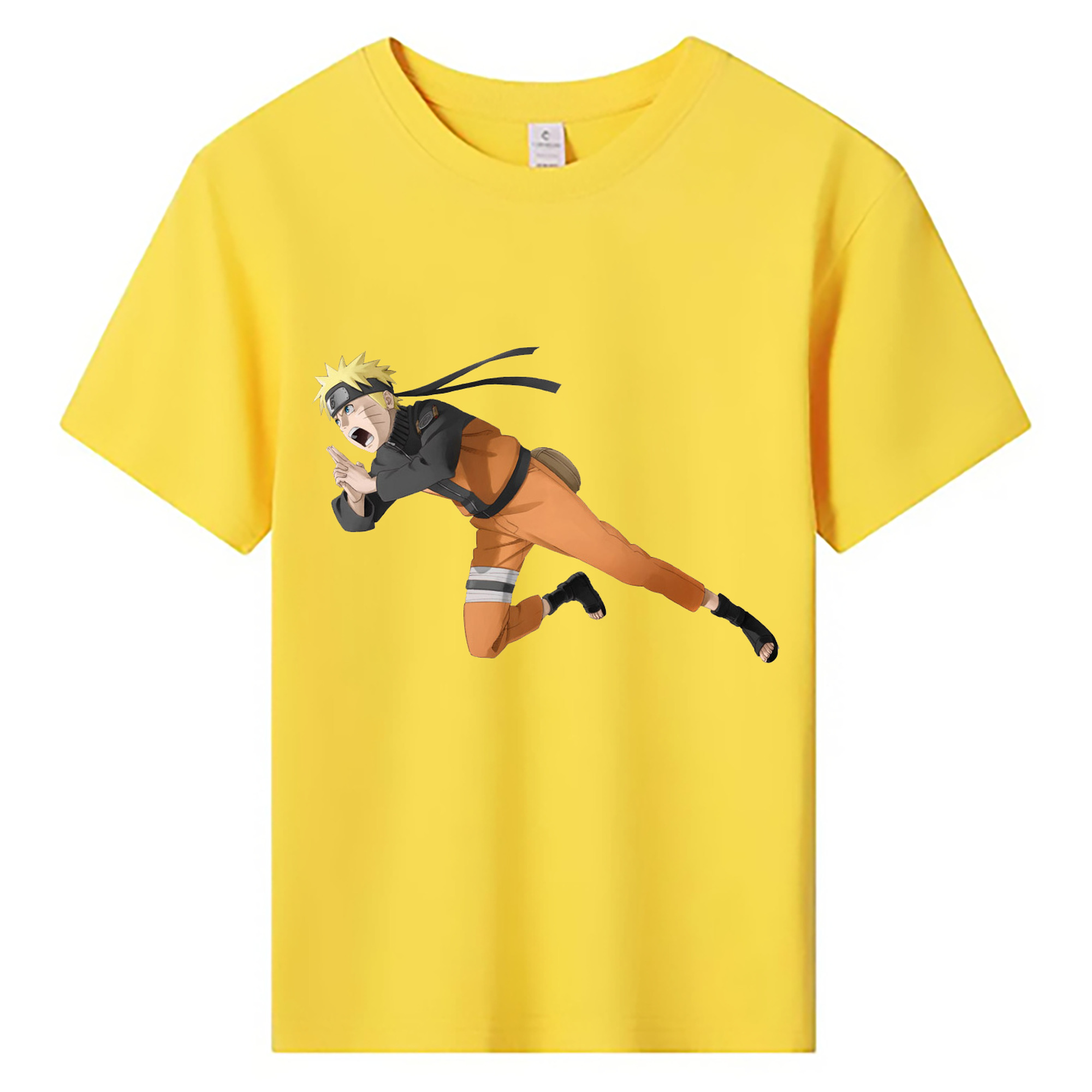 （画像用） NARUTO -ナルト- うずまき ナルト Uzumaki Naruto 綿100％キッズTシャツ（フロントプリント）