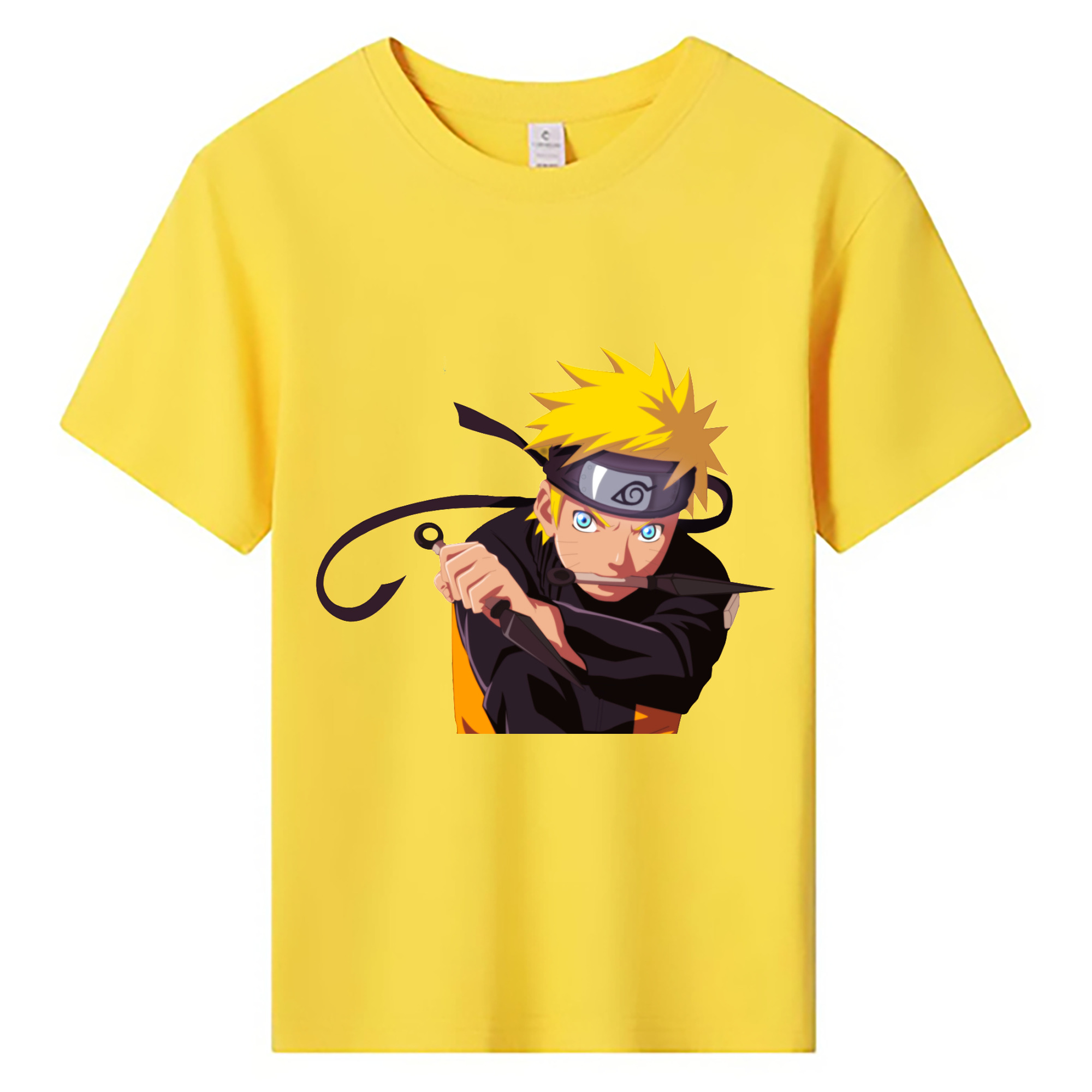 （画像用） NARUTO -ナルト- うずまき ナルト Uzumaki Naruto 綿100％キッズTシャツ（フロントプリント）