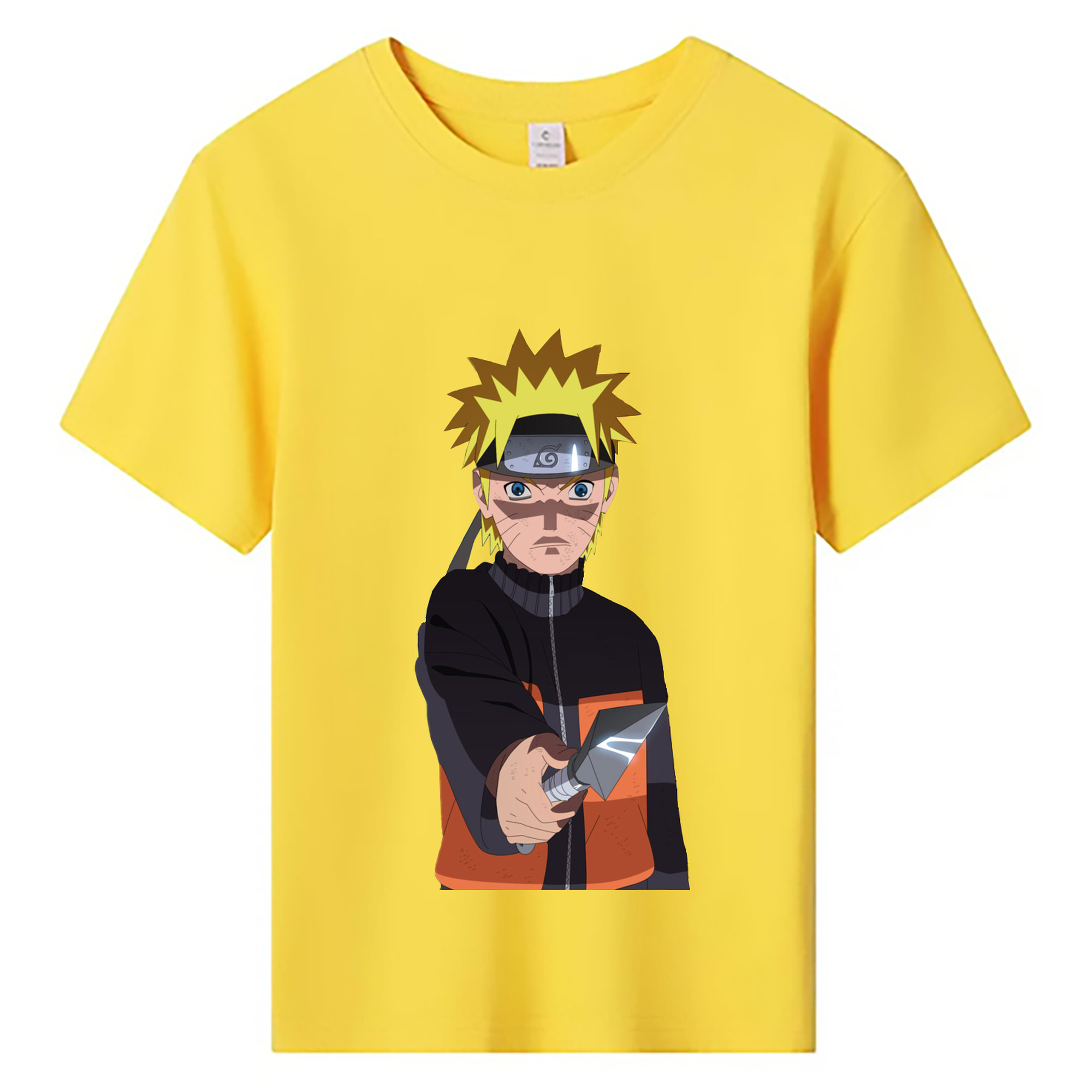 （画像用） NARUTO -ナルト- うずまき ナルト Uzumaki Naruto 綿100％キッズTシャツ（フロントプリント）