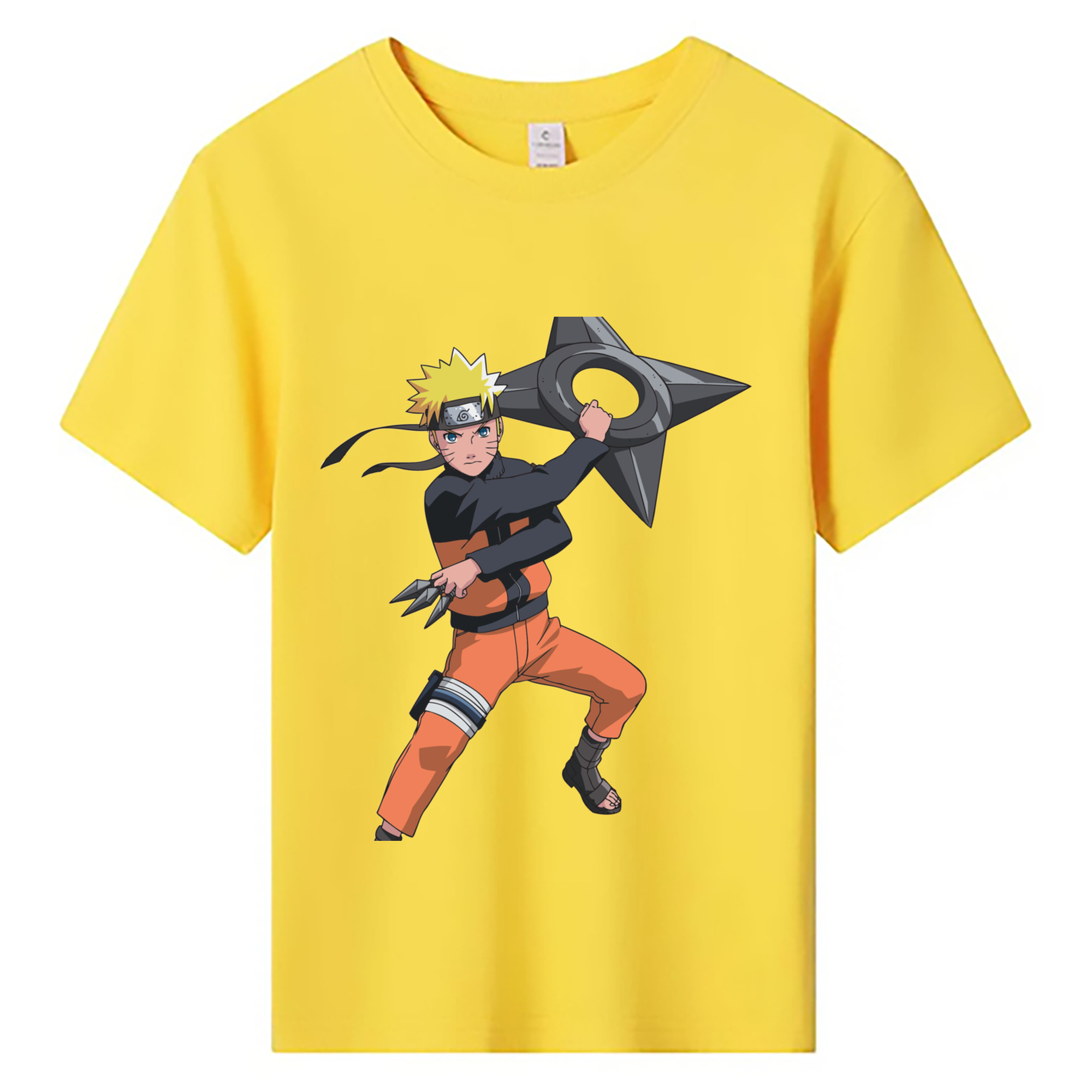 （画像用） NARUTO -ナルト- うずまき ナルト Uzumaki Naruto 綿100％キッズTシャツ（フロントプリント）