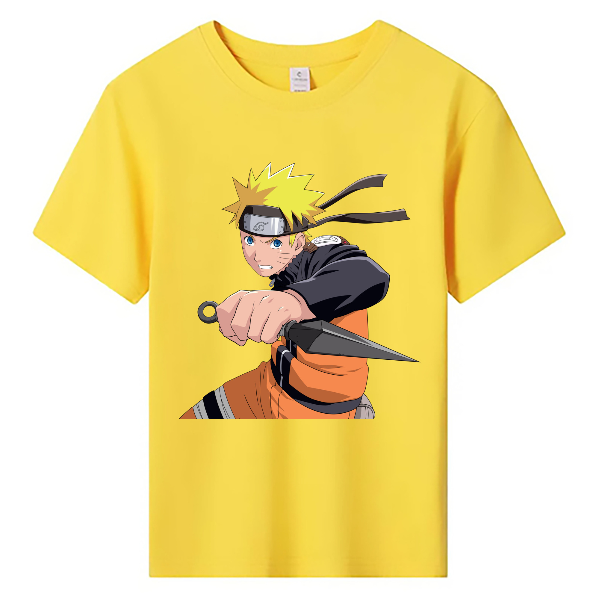 （画像用） NARUTO -ナルト- うずまき ナルト Uzumaki Naruto 綿100％キッズTシャツ（フロントプリント）