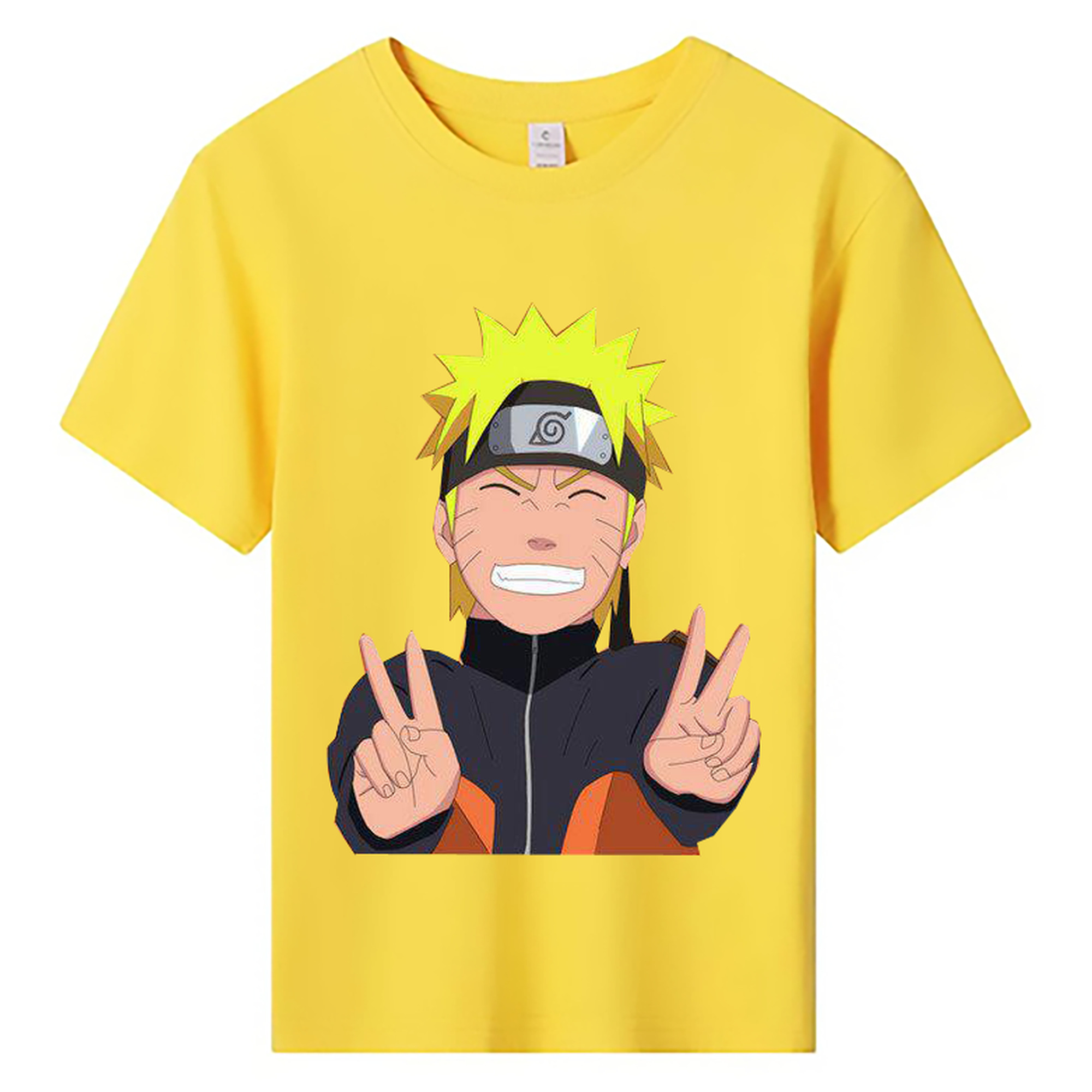 （画像用） NARUTO -ナルト- うずまき ナルト Uzumaki Naruto 綿100％キッズTシャツ（フロントプリント）