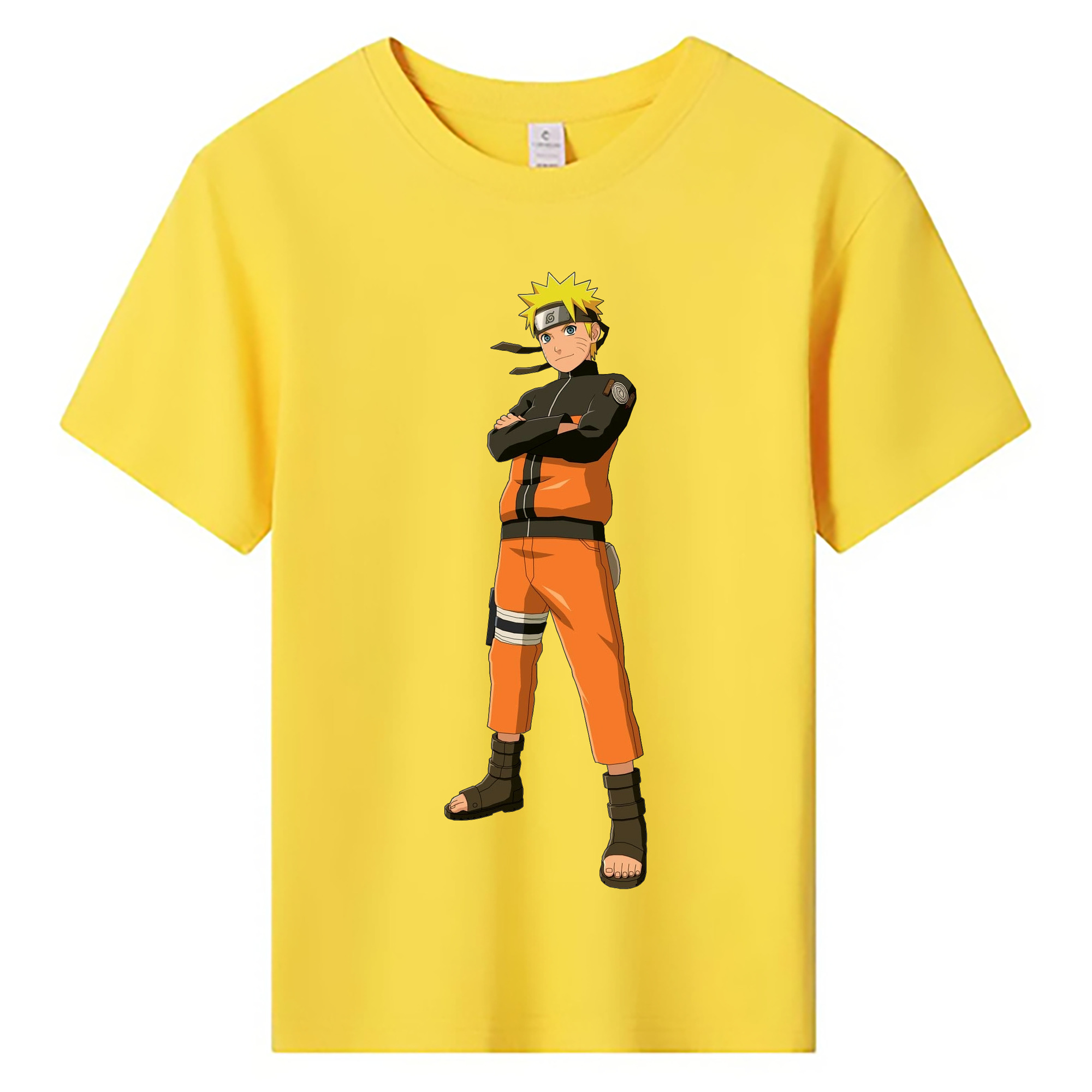 （画像用） NARUTO -ナルト- うずまき ナルト Uzumaki Naruto 綿100％キッズTシャツ（フロントプリント）