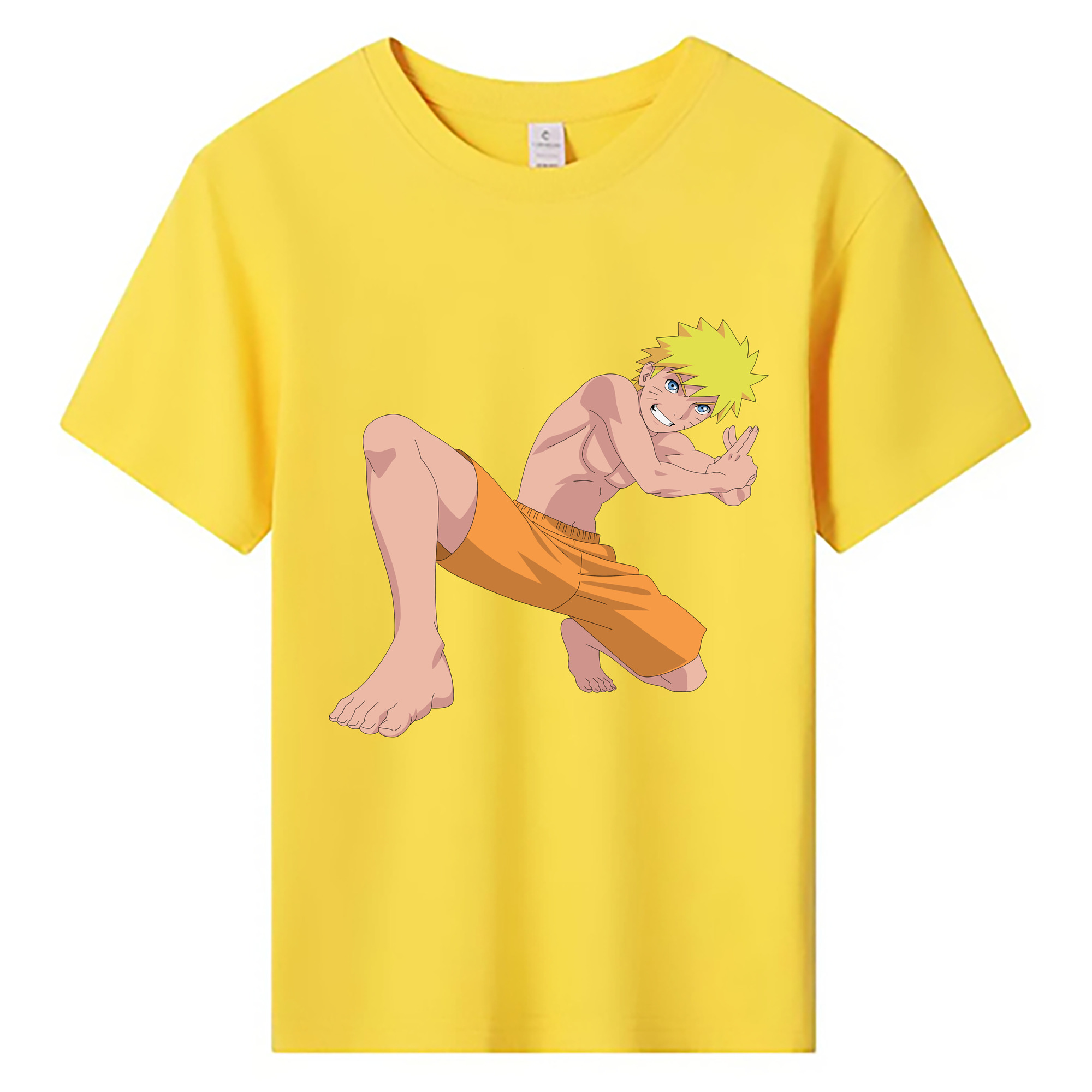 （画像用） NARUTO -ナルト- うずまき ナルト Uzumaki Naruto 綿100％キッズTシャツ（フロントプリント）