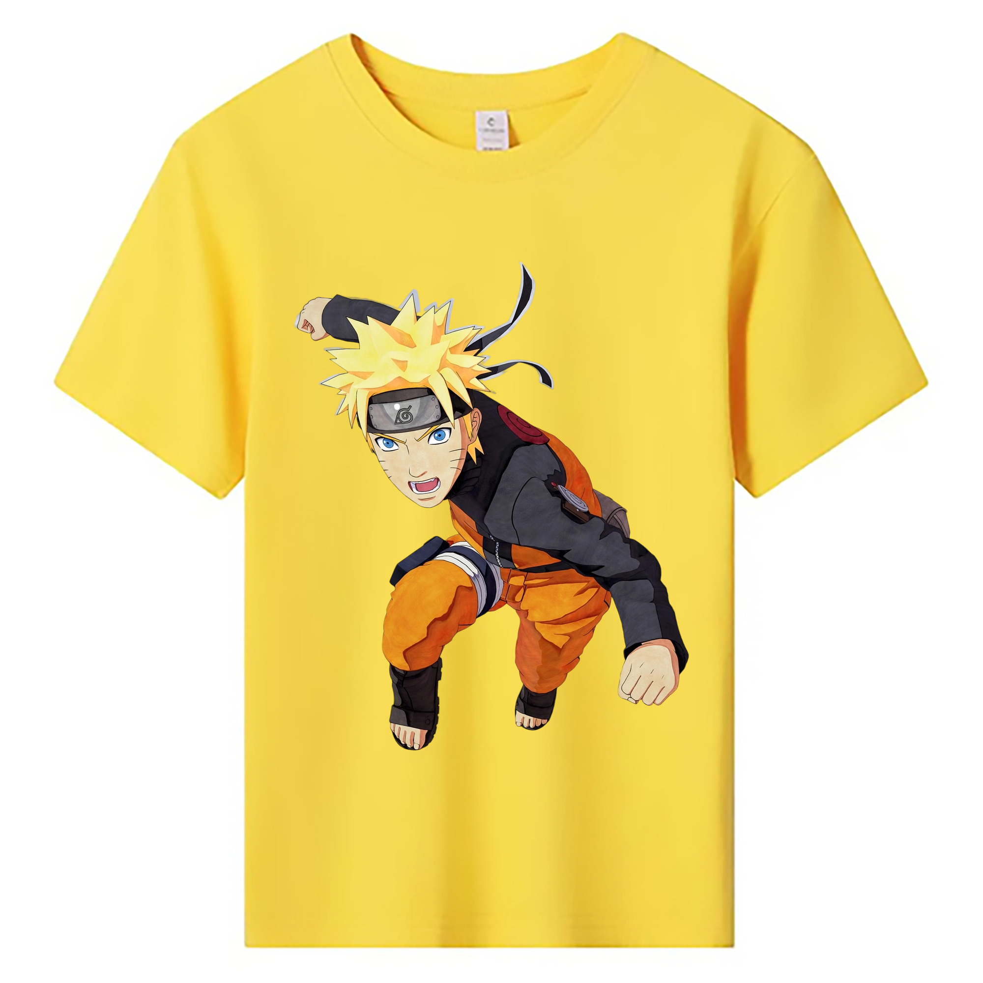 （画像用） NARUTO -ナルト- うずまき ナルト Uzumaki Naruto 綿100％キッズTシャツ（フロントプリント）