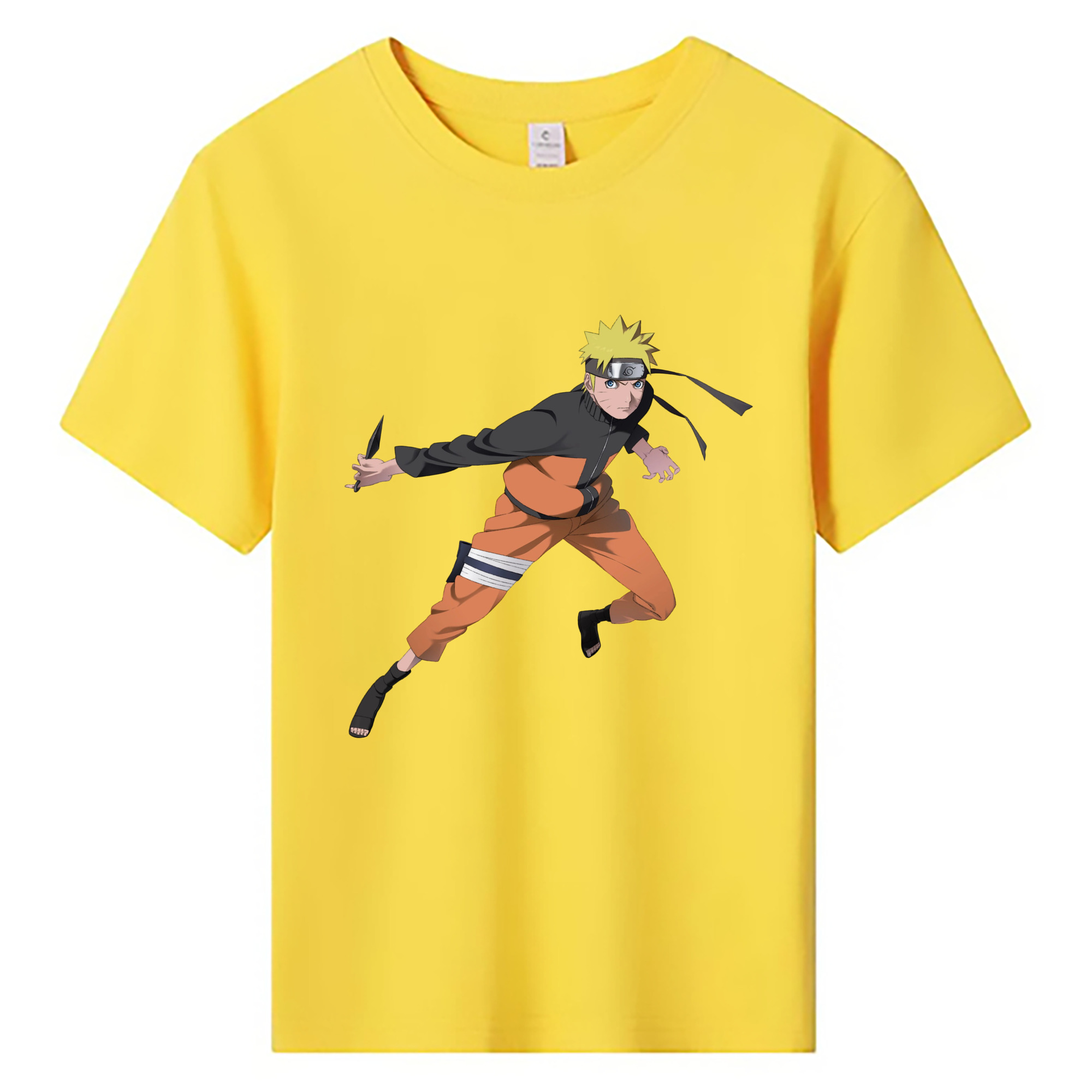 （画像用） NARUTO -ナルト- うずまき ナルト Uzumaki Naruto 綿100％キッズTシャツ（フロントプリント）