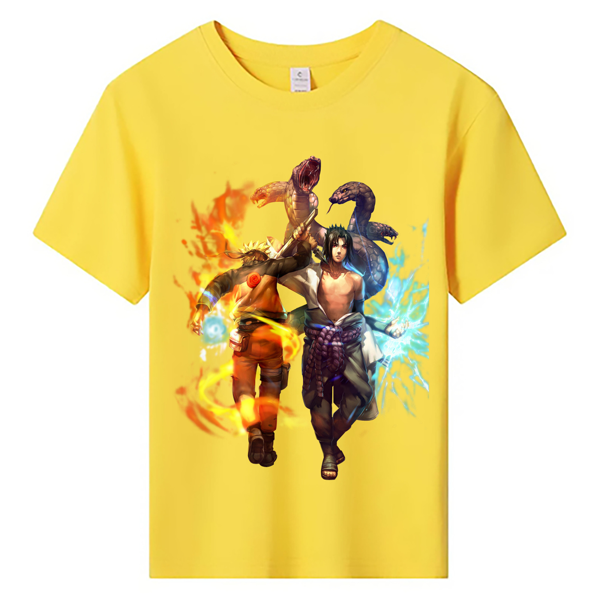 （画像用） NARUTO -ナルト- うちは サスケ Uchiha Sasuke 綿100％キッズTシャツ（フロントプリント）