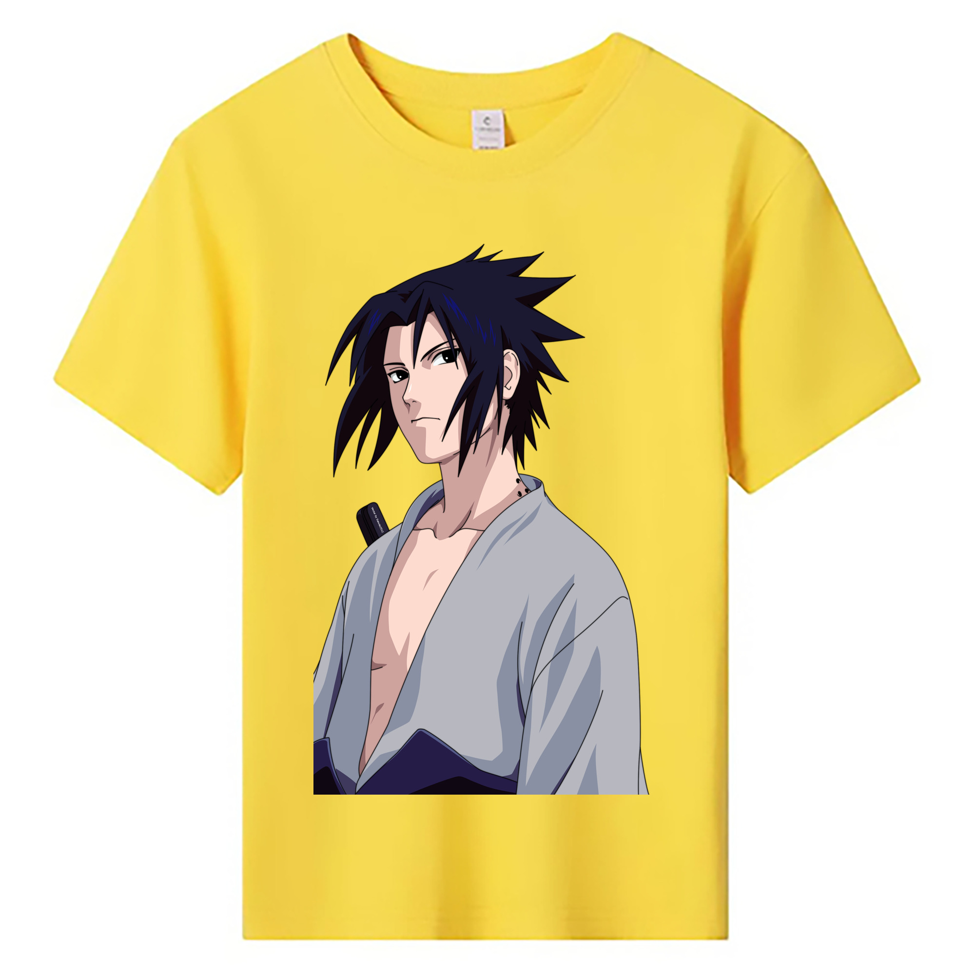 （画像用） NARUTO -ナルト- うちは サスケ Uchiha Sasuke 綿100％キッズTシャツ（フロントプリント）