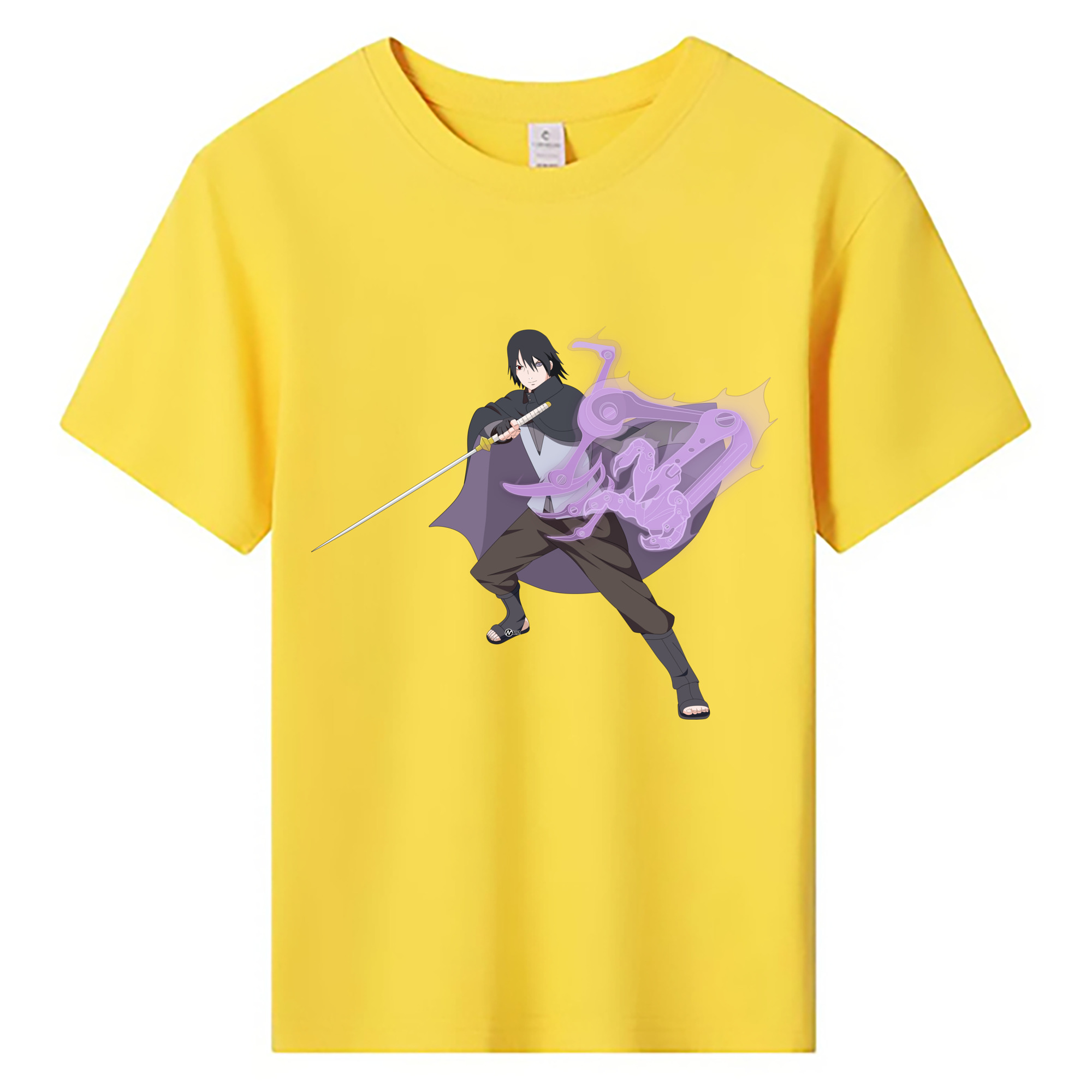 （画像用） NARUTO -ナルト- うちは サスケ Uchiha Sasuke 綿100％キッズTシャツ（フロントプリント）