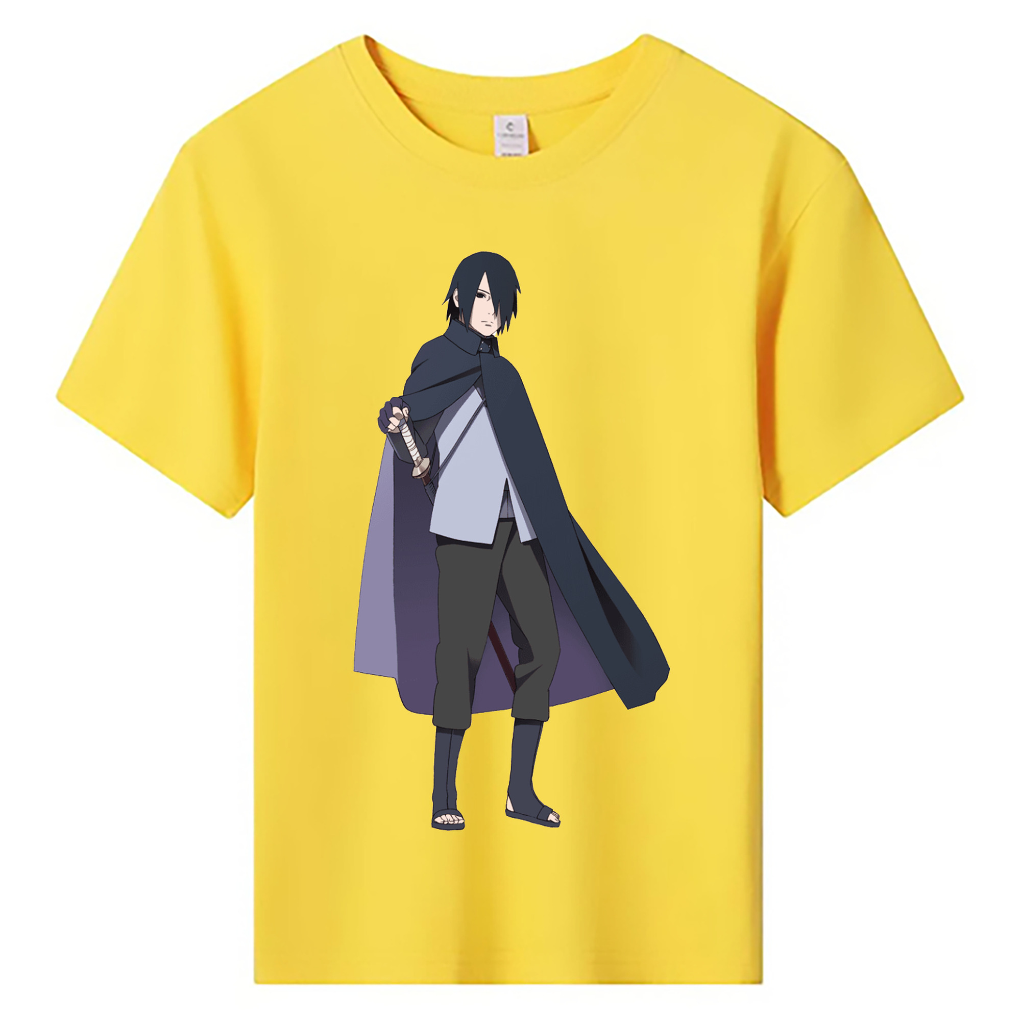 （画像用） NARUTO -ナルト- うちは サスケ Uchiha Sasuke 綿100％キッズTシャツ（フロントプリント）