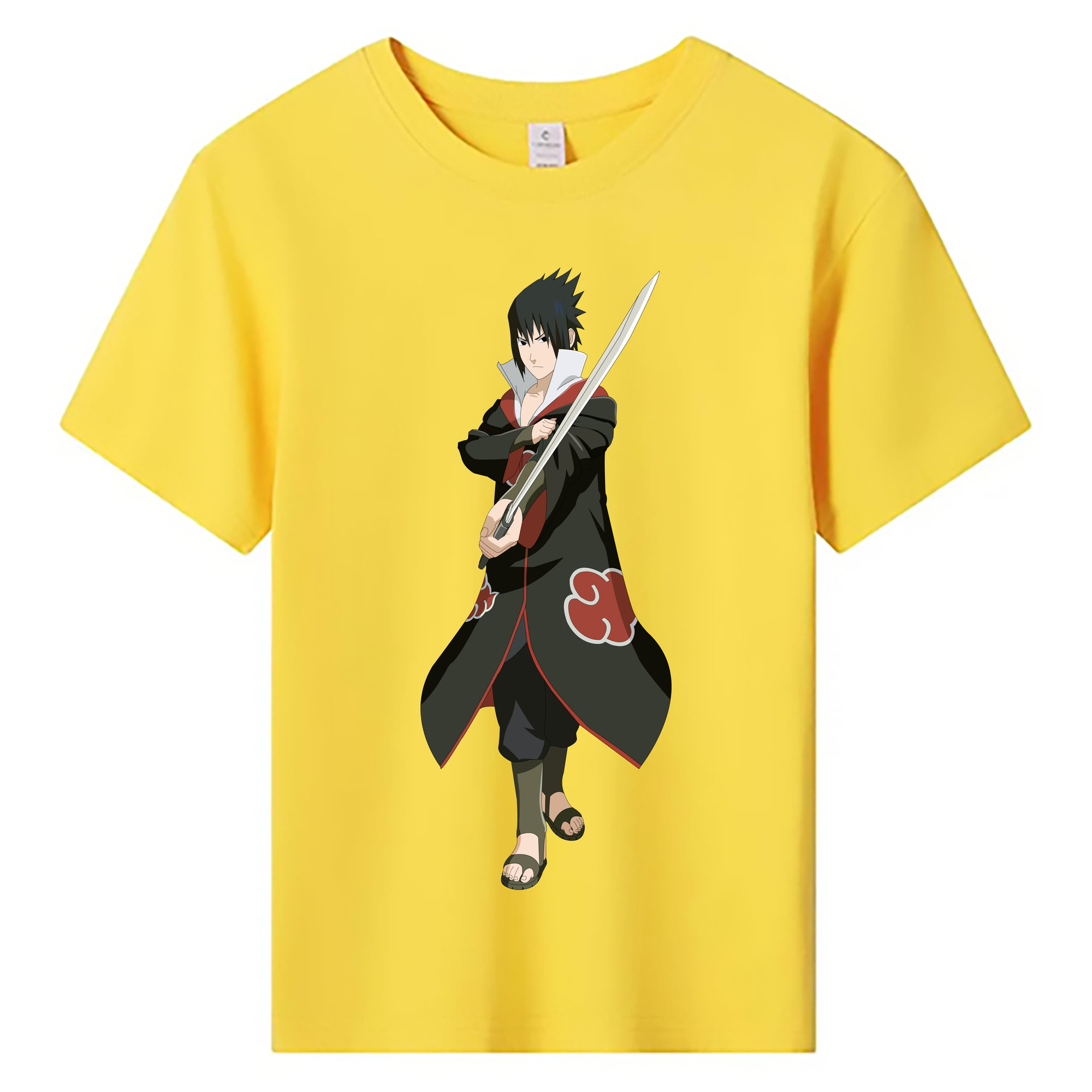 （画像用） NARUTO -ナルト- うちは サスケ Uchiha Sasuke 綿100％キッズTシャツ（フロントプリント）