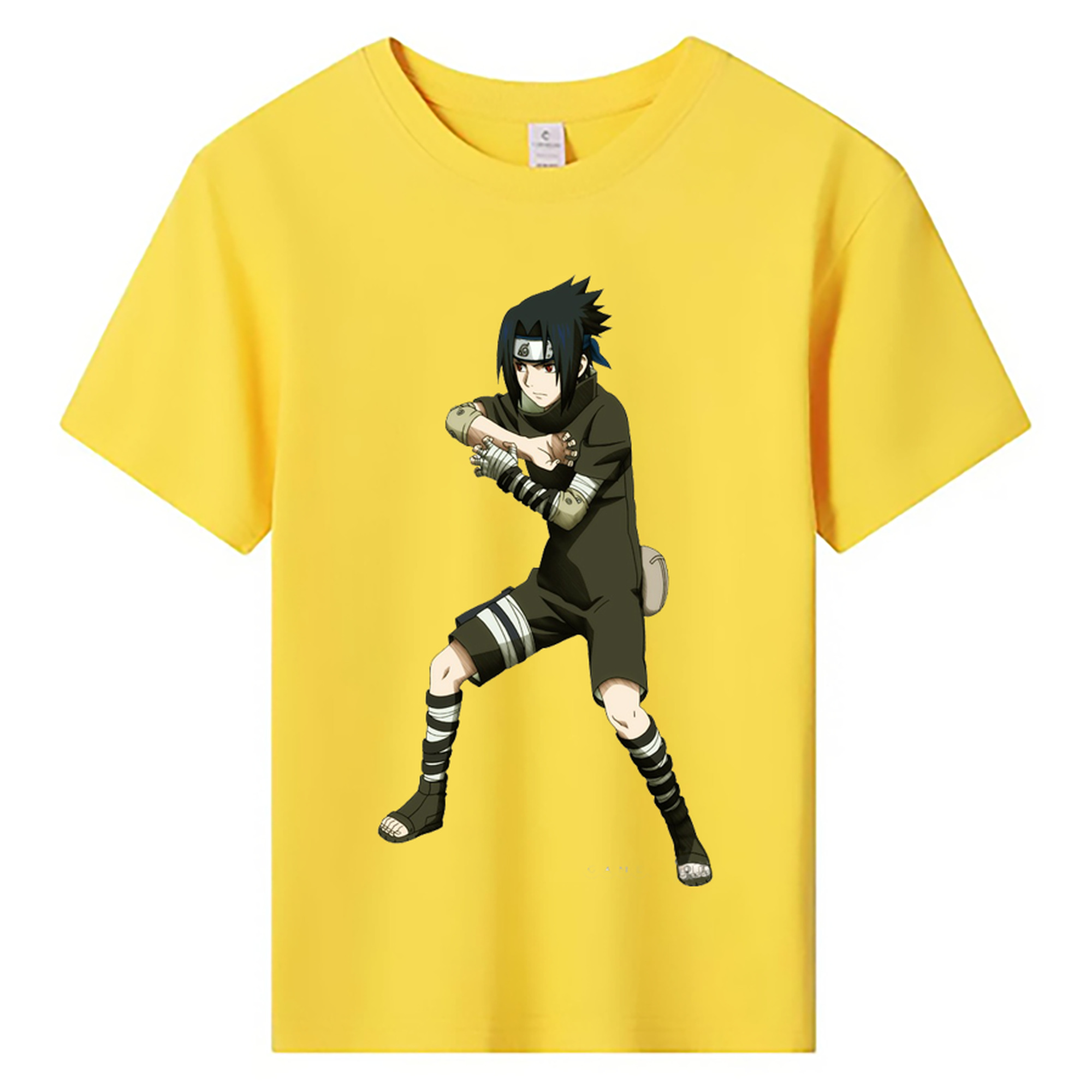 （画像用） NARUTO -ナルト- うちは サスケ Uchiha Sasuke 綿100％キッズTシャツ（フロントプリント）