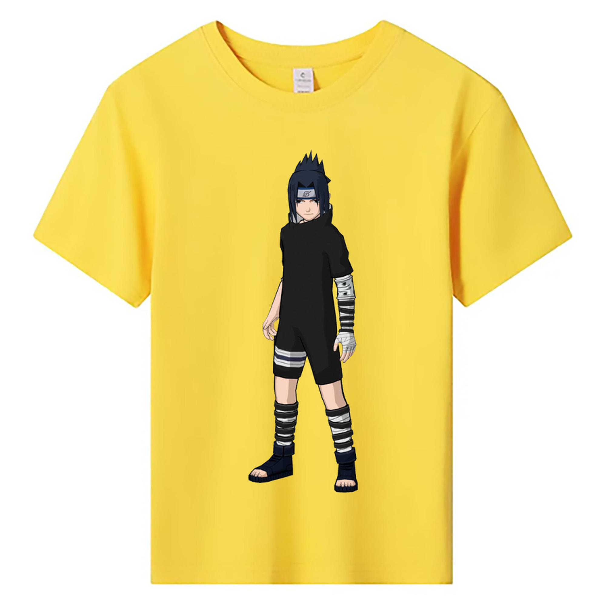 （画像用） NARUTO -ナルト- うちは サスケ Uchiha Sasuke 綿100％キッズTシャツ（フロントプリント）