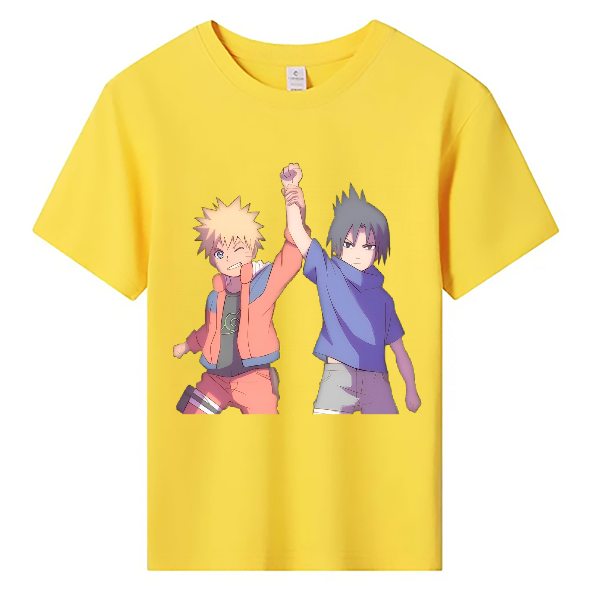 （画像用） NARUTO -ナルト- うちは サスケ Uchiha Sasuke 綿100％キッズTシャツ（フロントプリント）