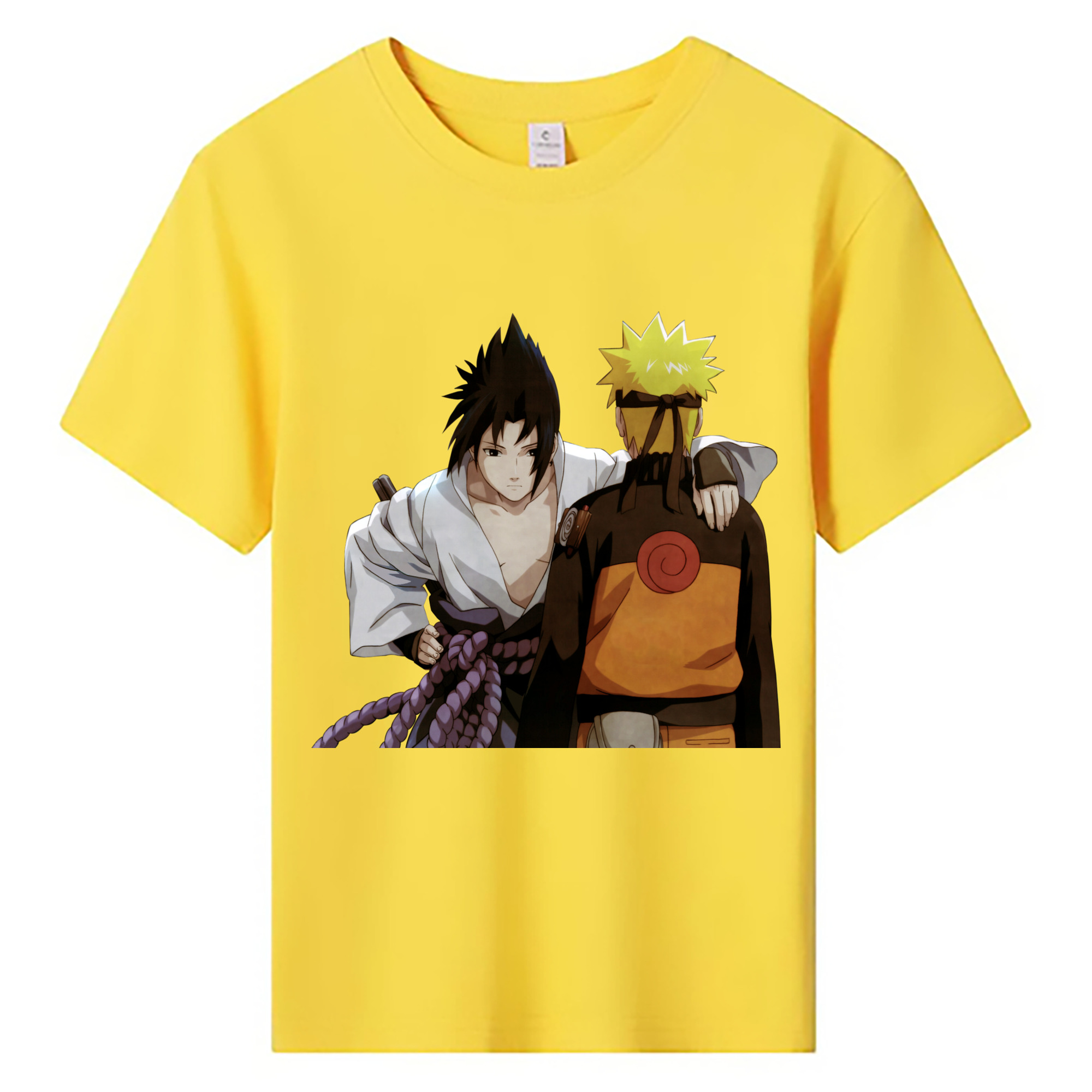 （画像用） NARUTO -ナルト- うちは サスケ Uchiha Sasuke 綿100％キッズTシャツ（フロントプリント）