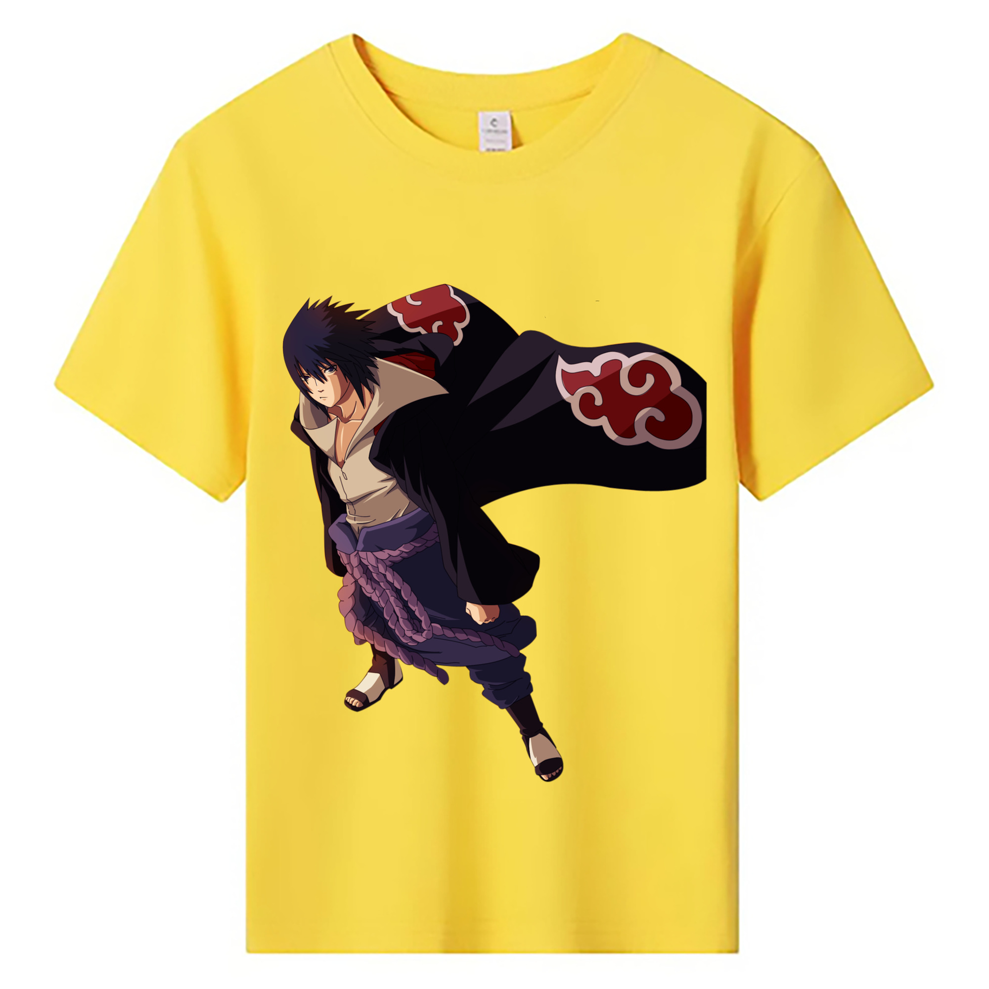 （画像用） NARUTO -ナルト- うちは サスケ Uchiha Sasuke 綿100％キッズTシャツ（フロントプリント）