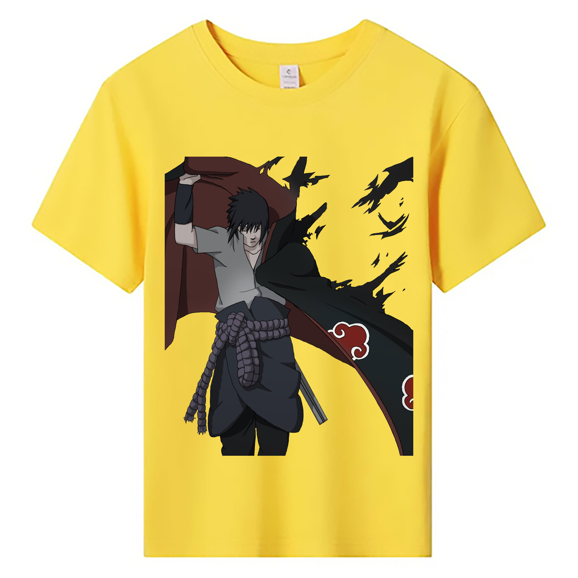 （画像用） NARUTO -ナルト- うちは サスケ Uchiha Sasuke 綿100％キッズTシャツ（フロントプリント）