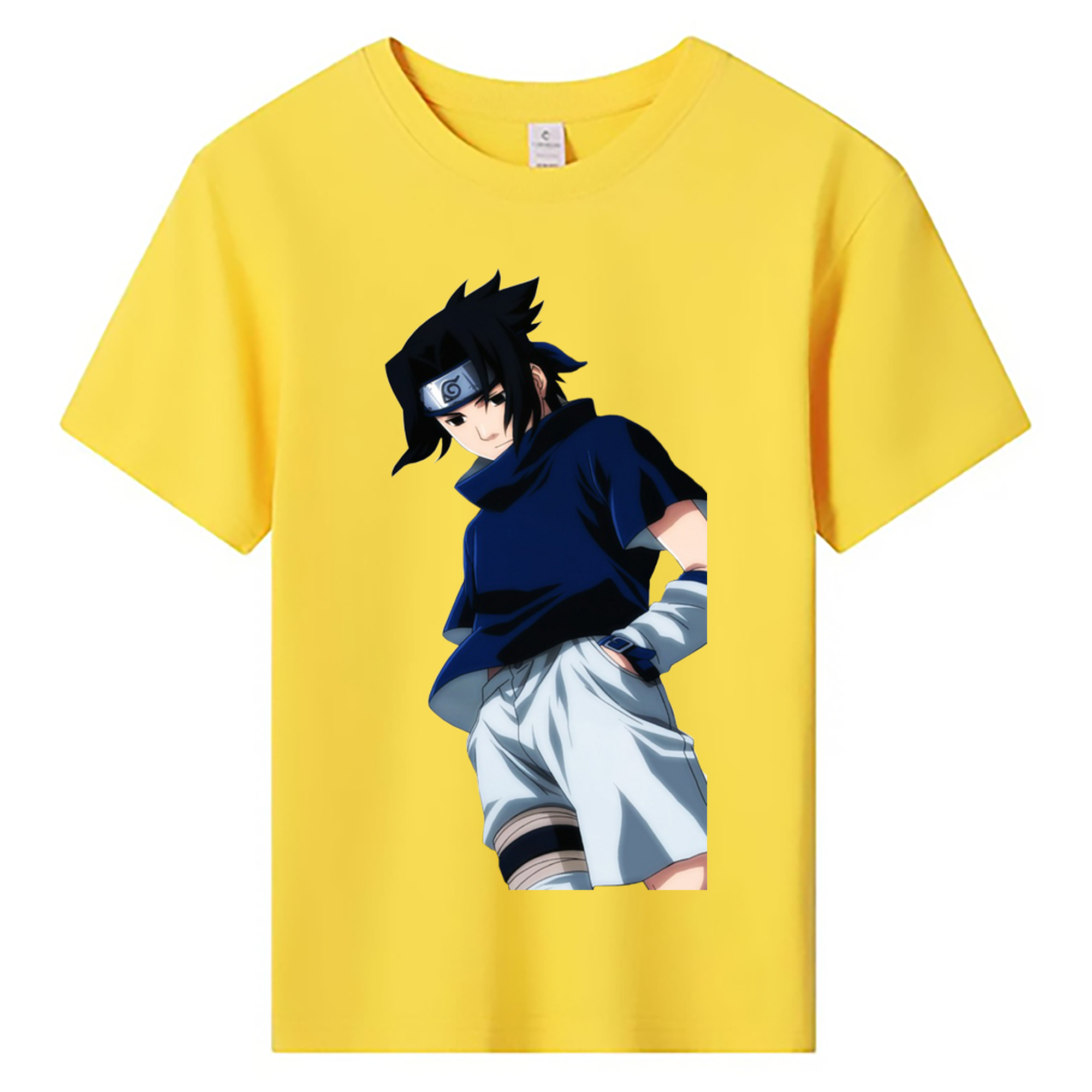 （画像用） NARUTO -ナルト- うちは サスケ Uchiha Sasuke 綿100％キッズTシャツ（フロントプリント）