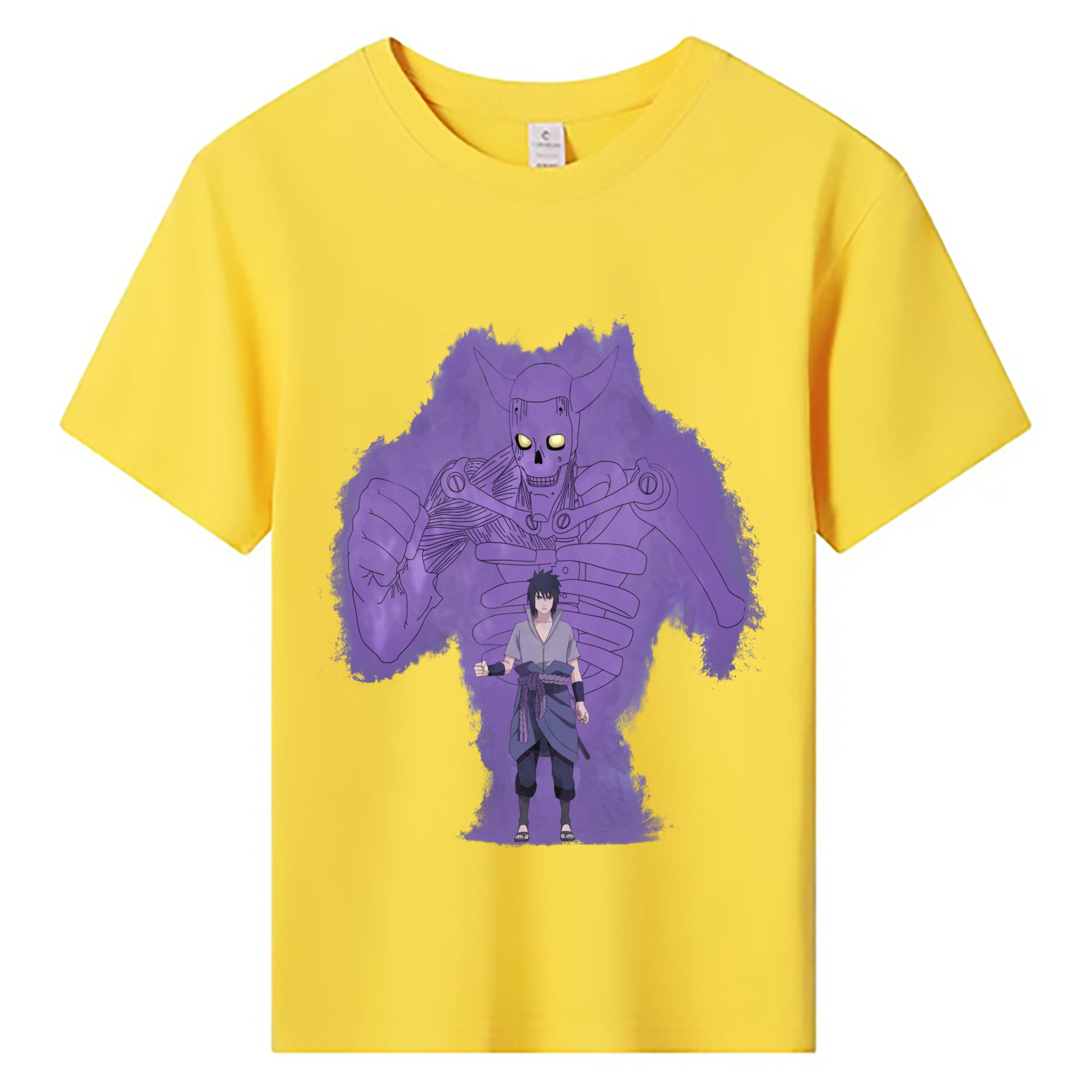 （画像用） NARUTO -ナルト- うちは サスケ Uchiha Sasuke 綿100％キッズTシャツ（フロントプリント）
