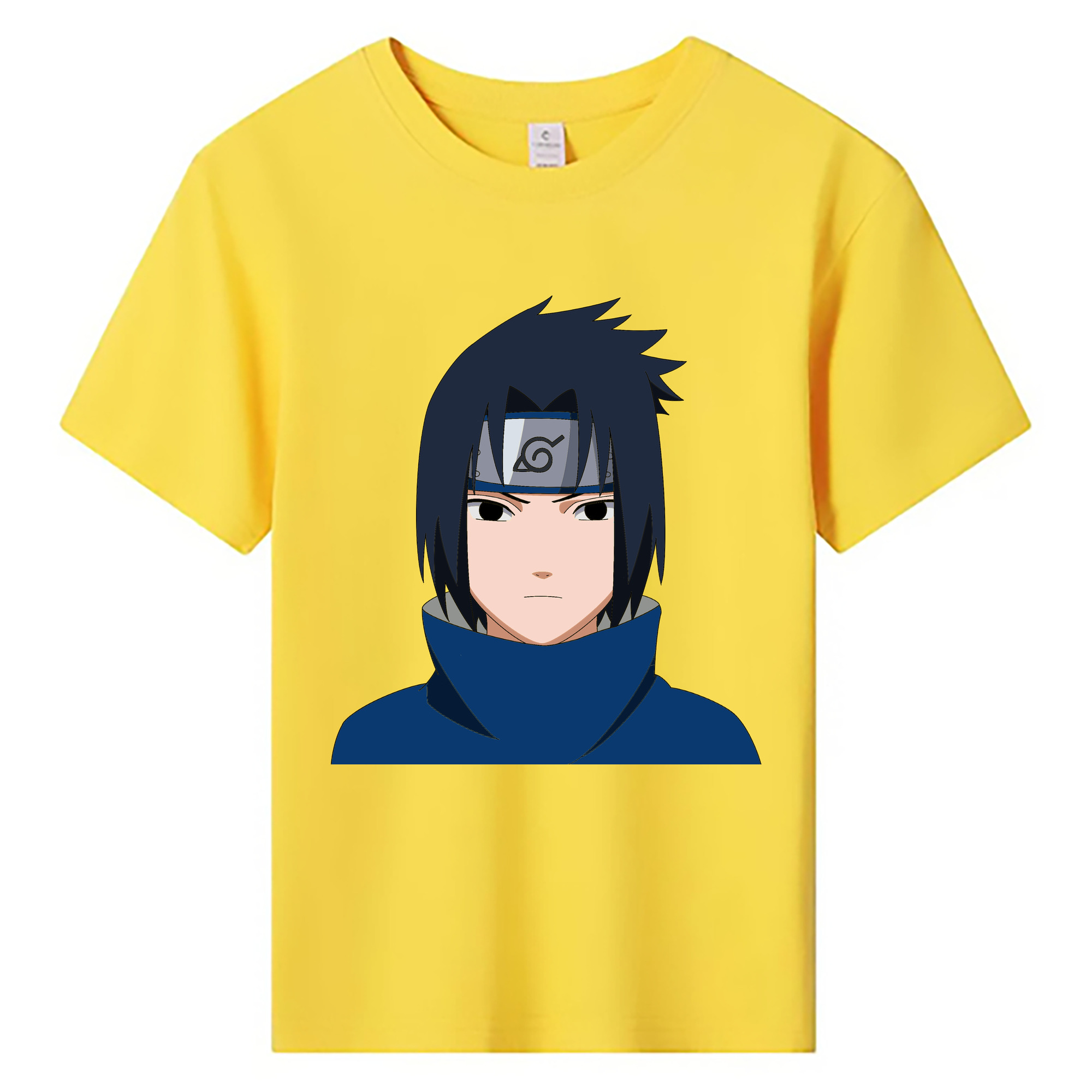 （画像用） NARUTO -ナルト- うちは サスケ Uchiha Sasuke 綿100％キッズTシャツ（フロントプリント）