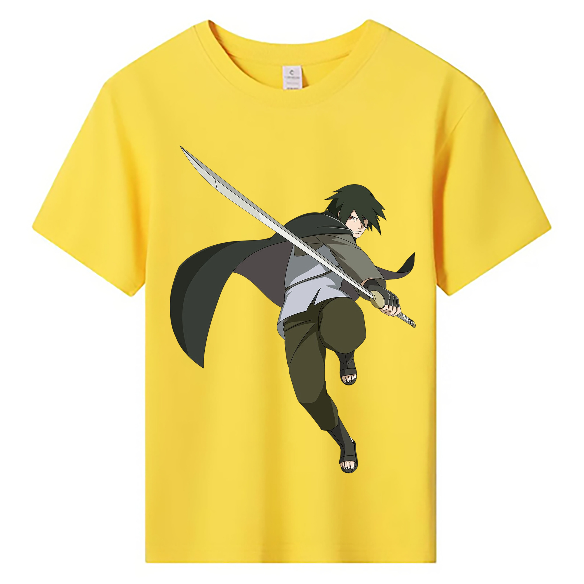 （画像用） NARUTO -ナルト- うちは サスケ Uchiha Sasuke 綿100％キッズTシャツ（フロントプリント）