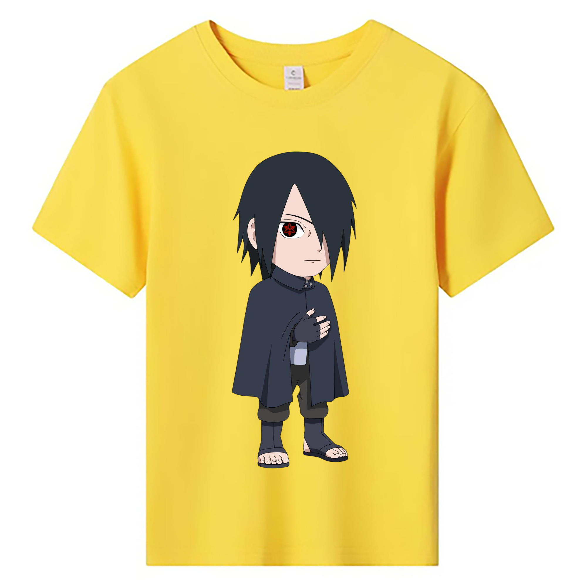 （画像用） NARUTO -ナルト- うちは サスケ Uchiha Sasuke 綿100％キッズTシャツ（フロントプリント）