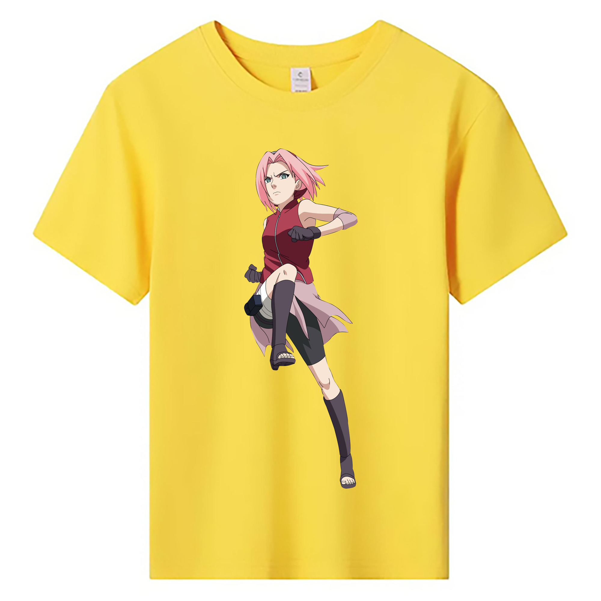 （画像用） NARUTO -ナルト- 春野サクラ Haruno Sakura 綿100％キッズTシャツ（フロントプリント）