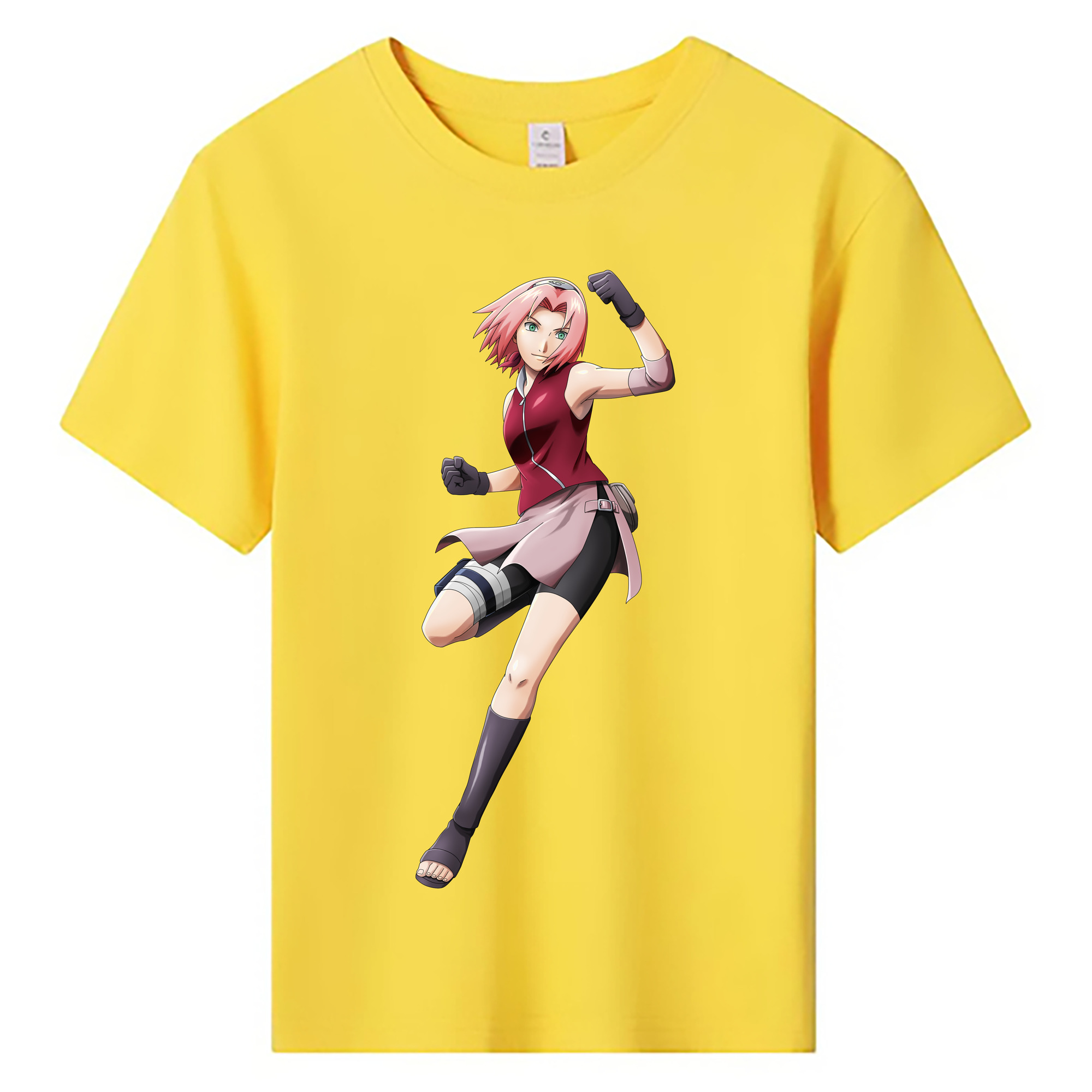 （画像用） NARUTO -ナルト- 春野サクラ Haruno Sakura 綿100％キッズTシャツ（フロントプリント）