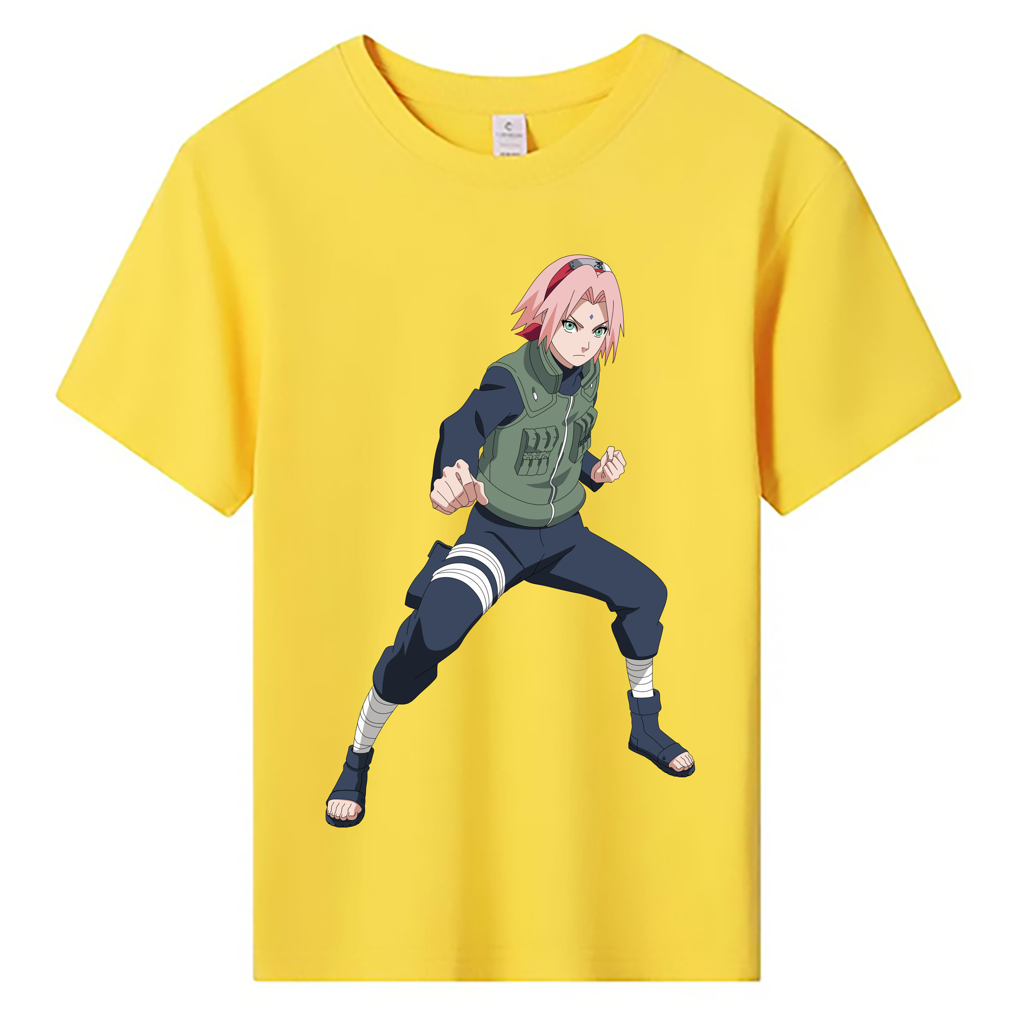 （画像用） NARUTO -ナルト- 春野サクラ Haruno Sakura 綿100％キッズTシャツ（フロントプリント）