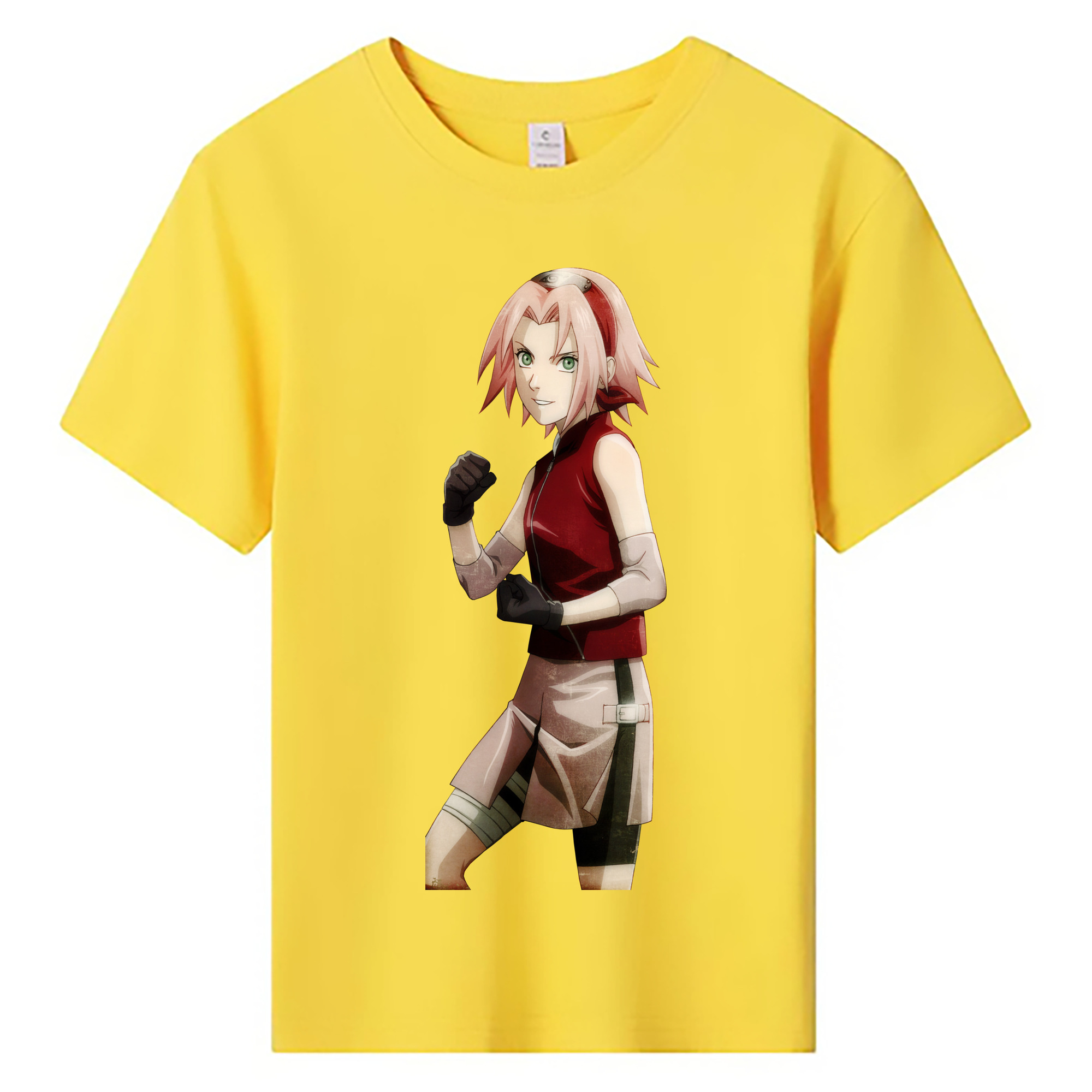 （画像用） NARUTO -ナルト- 春野サクラ Haruno Sakura 綿100％キッズTシャツ（フロントプリント）
