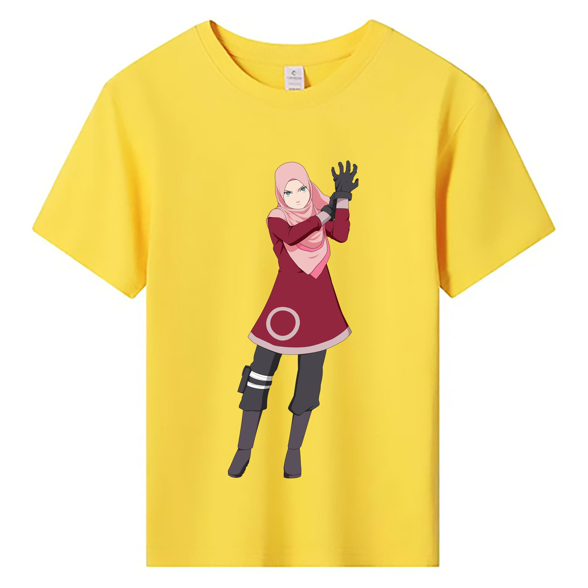 （画像用） NARUTO -ナルト- 春野サクラ Haruno Sakura 綿100％キッズTシャツ（フロントプリント）