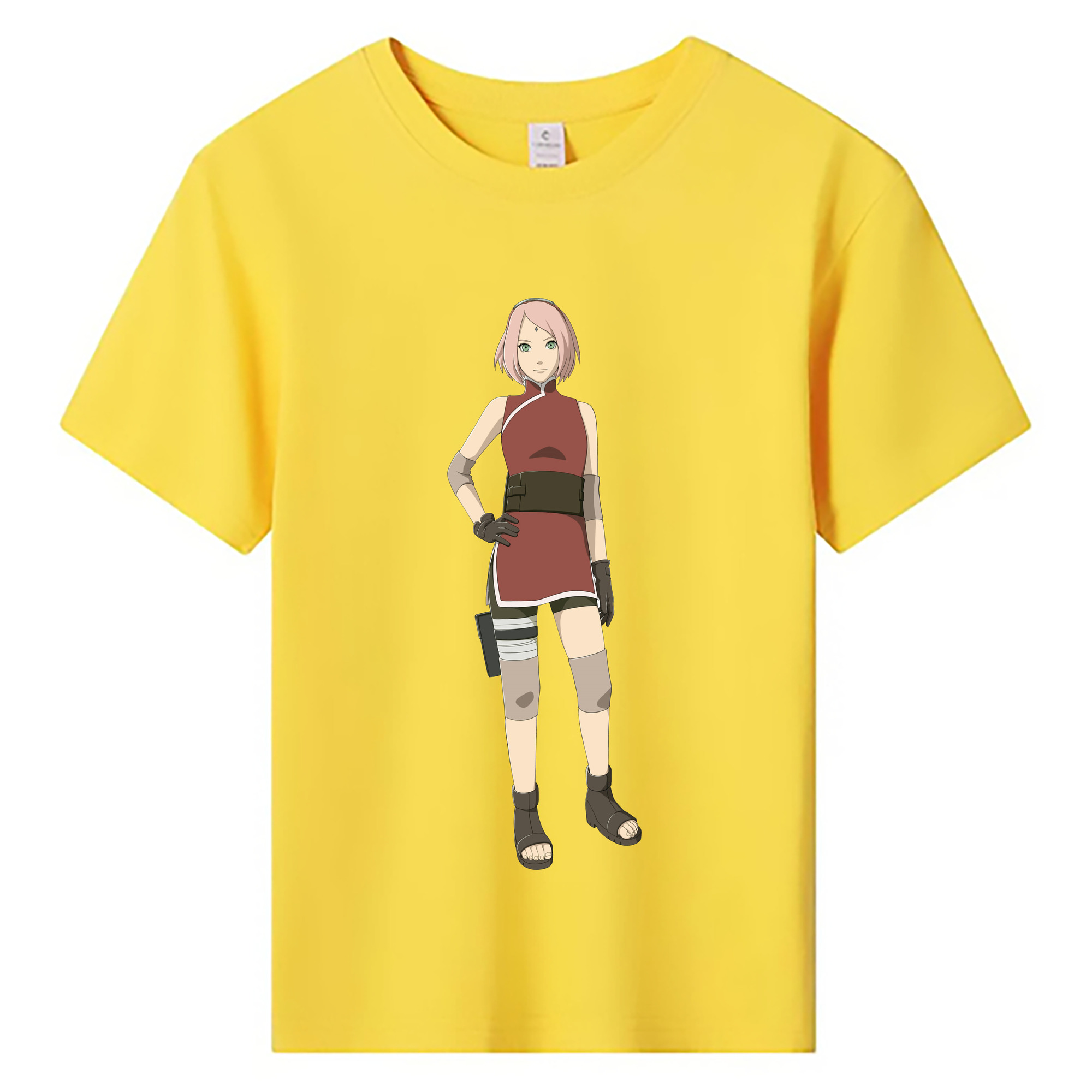 （画像用） NARUTO -ナルト- 春野サクラ Haruno Sakura 綿100％キッズTシャツ（フロントプリント）