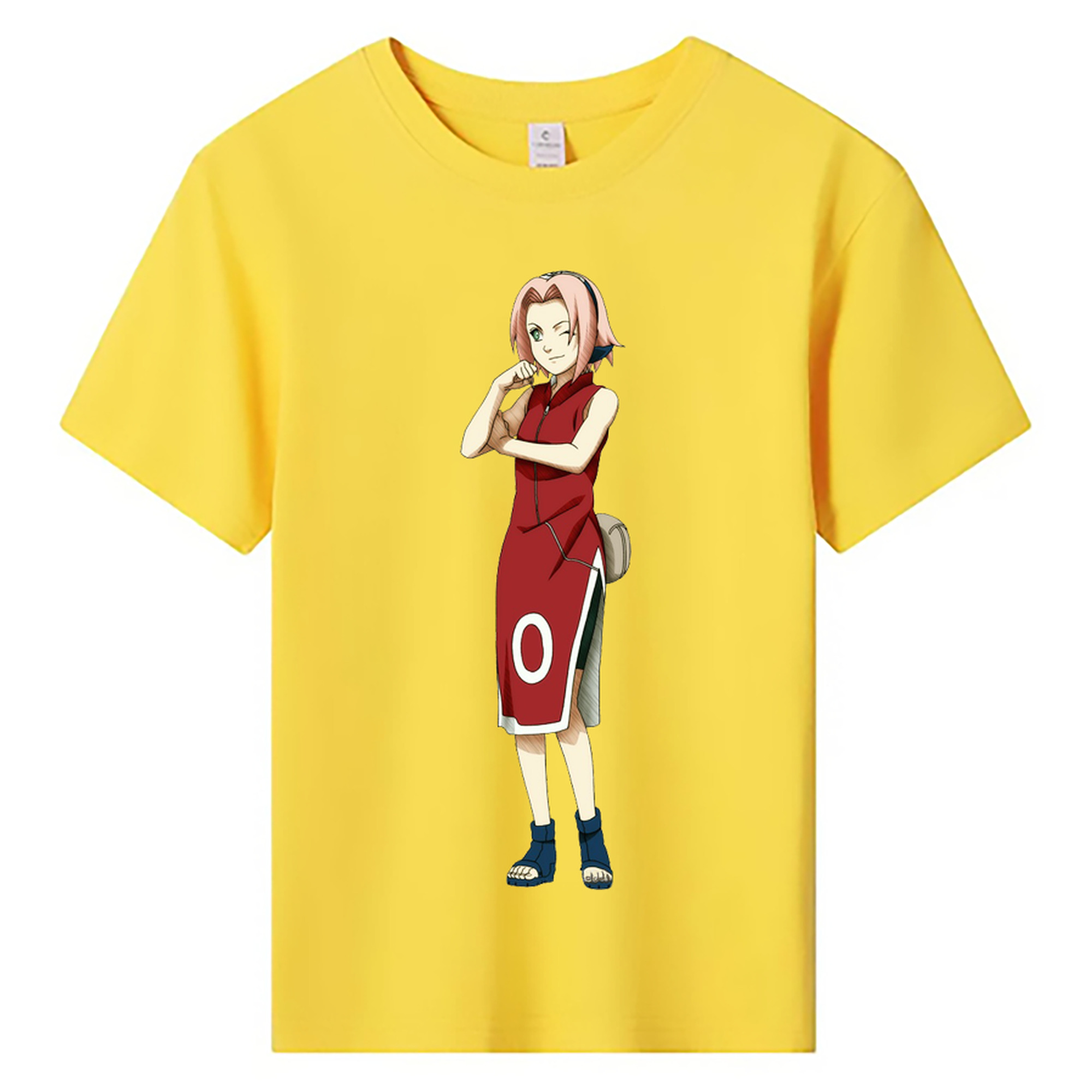 （画像用） NARUTO -ナルト- 春野サクラ Haruno Sakura 綿100％キッズTシャツ（フロントプリント）