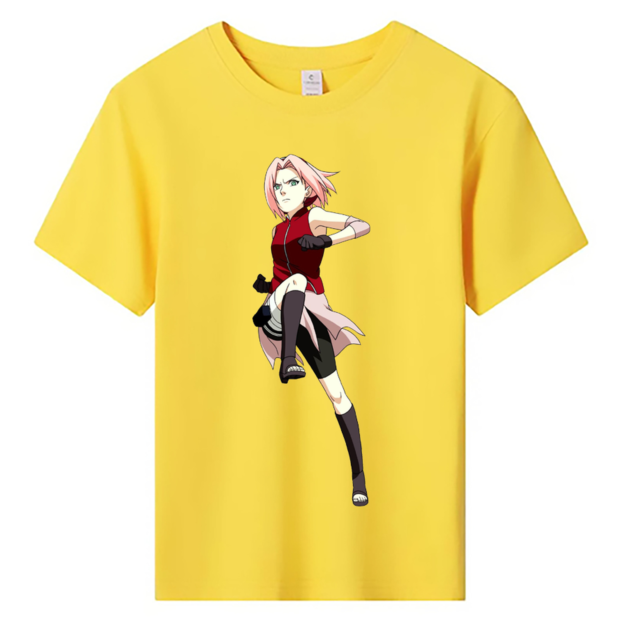 （画像用） NARUTO -ナルト- 春野サクラ Haruno Sakura 綿100％キッズTシャツ（フロントプリント）