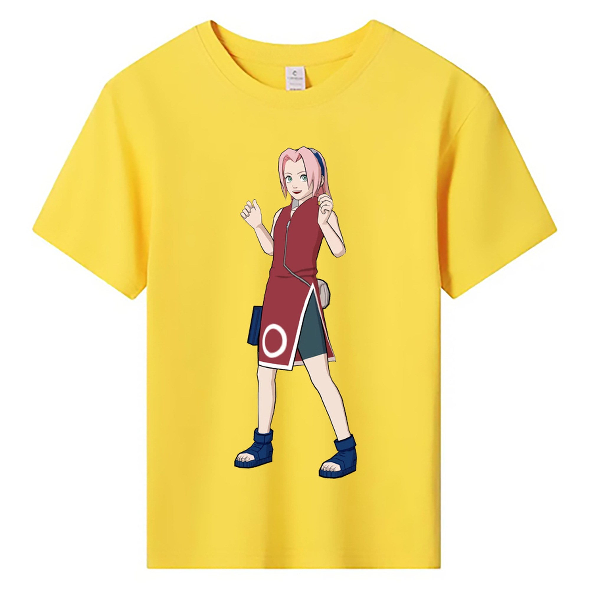 （画像用） NARUTO -ナルト- 春野サクラ Haruno Sakura 綿100％キッズTシャツ（フロントプリント）