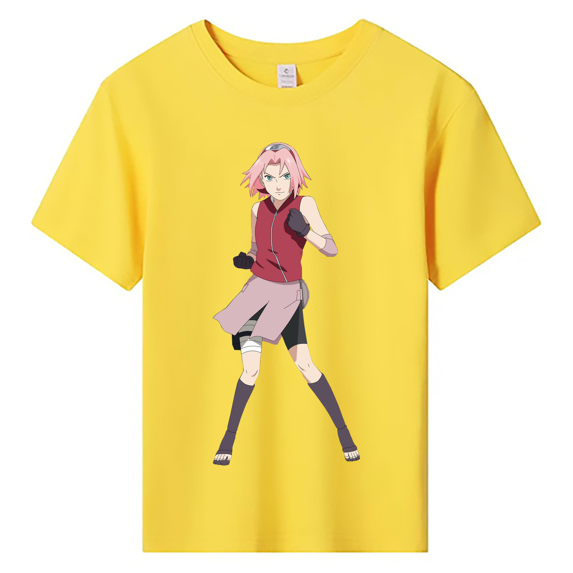 NARUTO -ナルト- 春野サクラ Haruno Sakura 綿100％キッズTシャツ（フロントプリント）