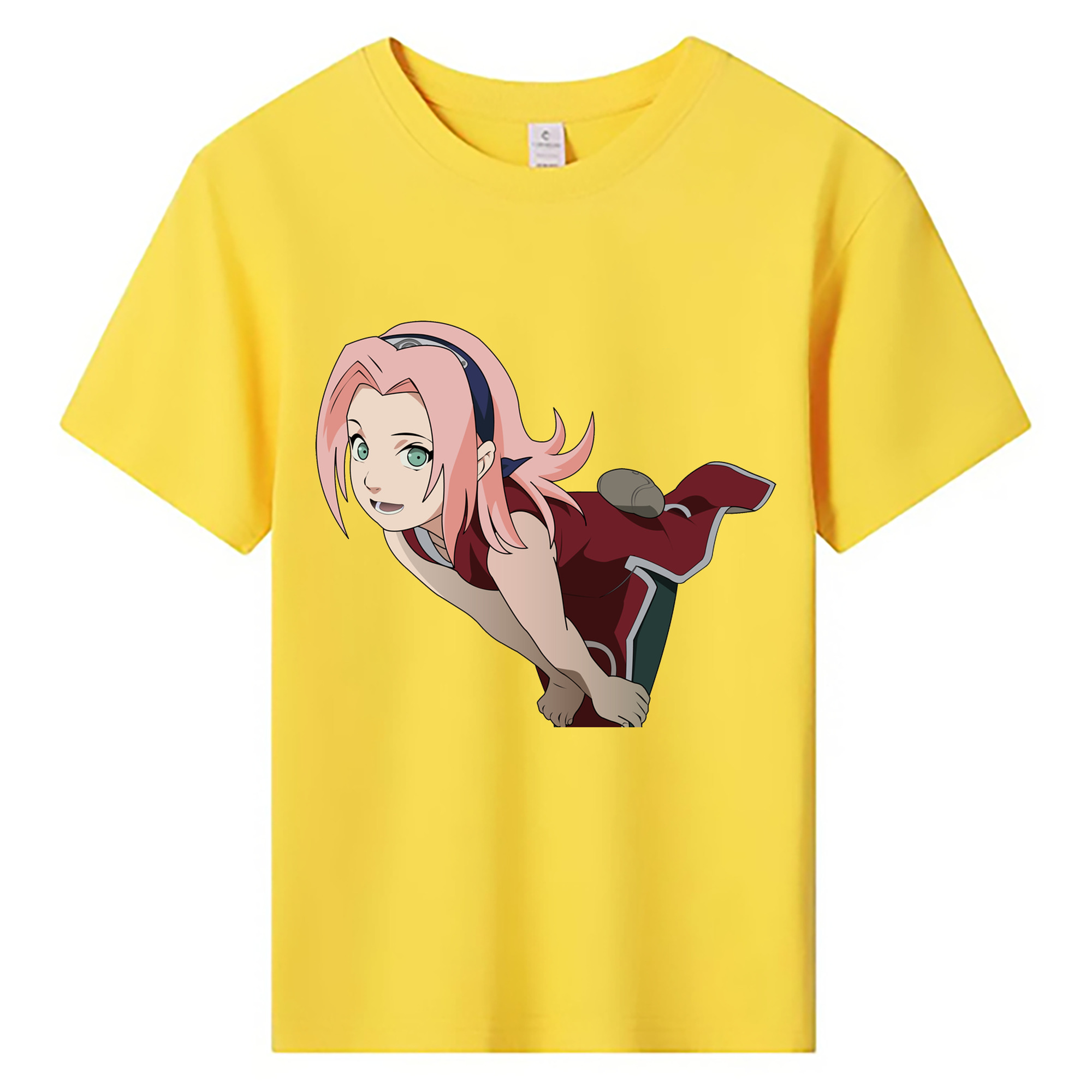 （画像用） NARUTO -ナルト- 春野サクラ Haruno Sakura 綿100％キッズTシャツ（フロントプリント）