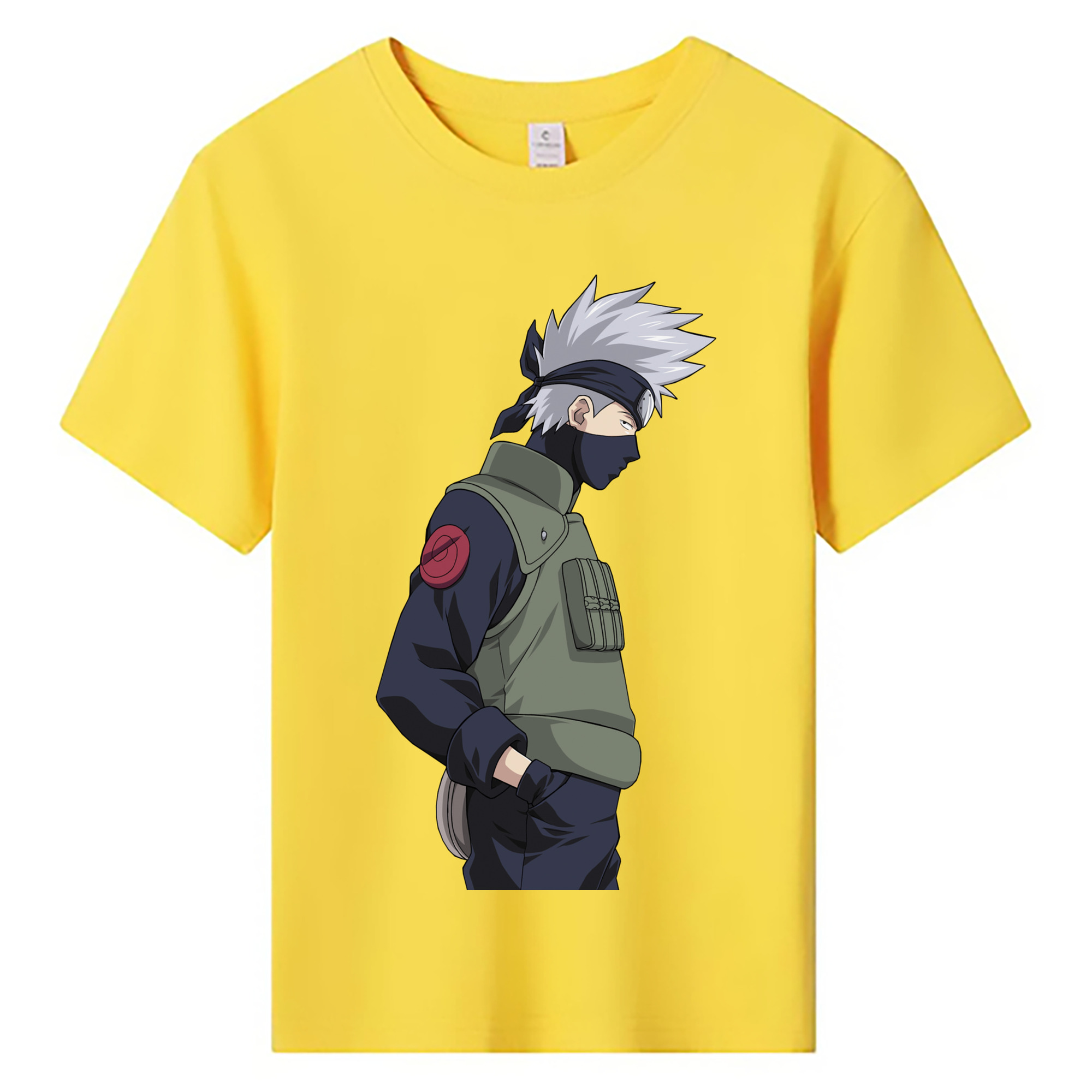 （画像用） NARUTO -ナルト- はたけ カカシ Hatake Kakashi 綿100％キッズTシャツ（フロントプリント）