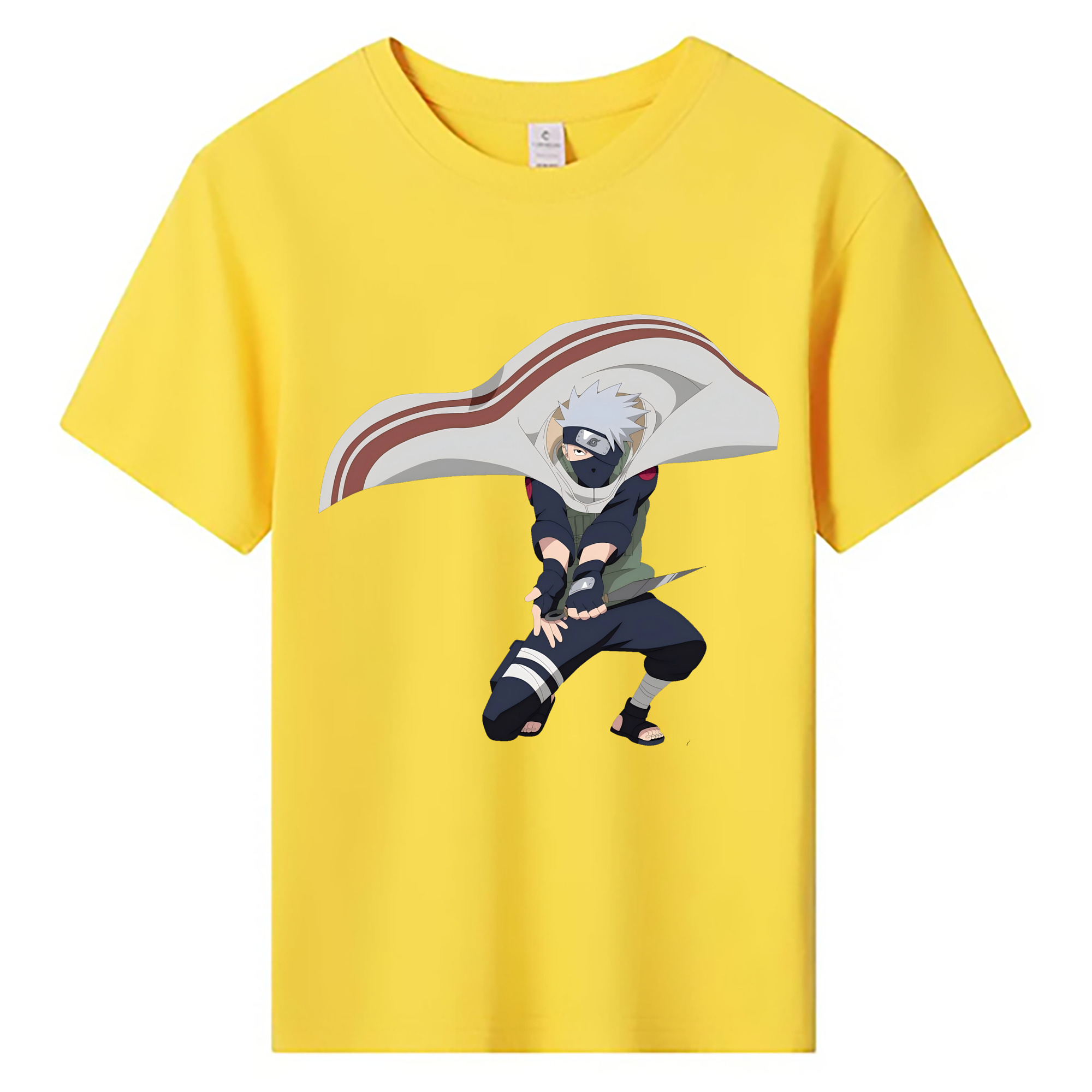 （画像用） NARUTO -ナルト- はたけ カカシ Hatake Kakashi 綿100％キッズTシャツ（フロントプリント）