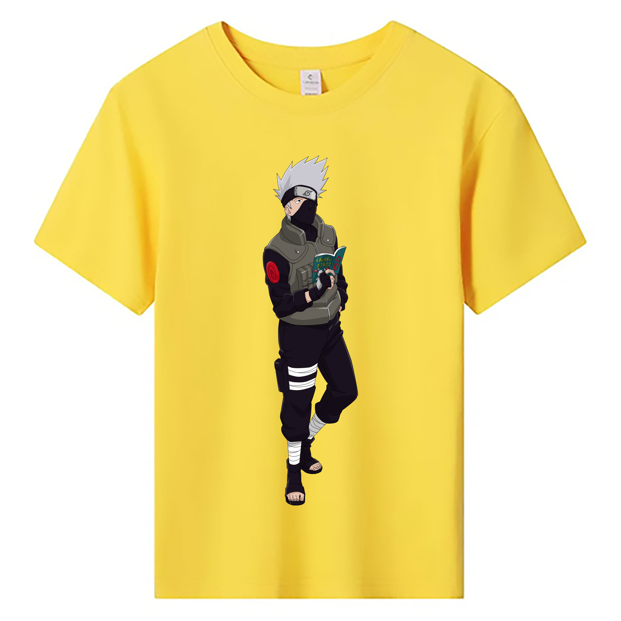 （画像用） NARUTO -ナルト- はたけ カカシ Hatake Kakashi 綿100％キッズTシャツ（フロントプリント）