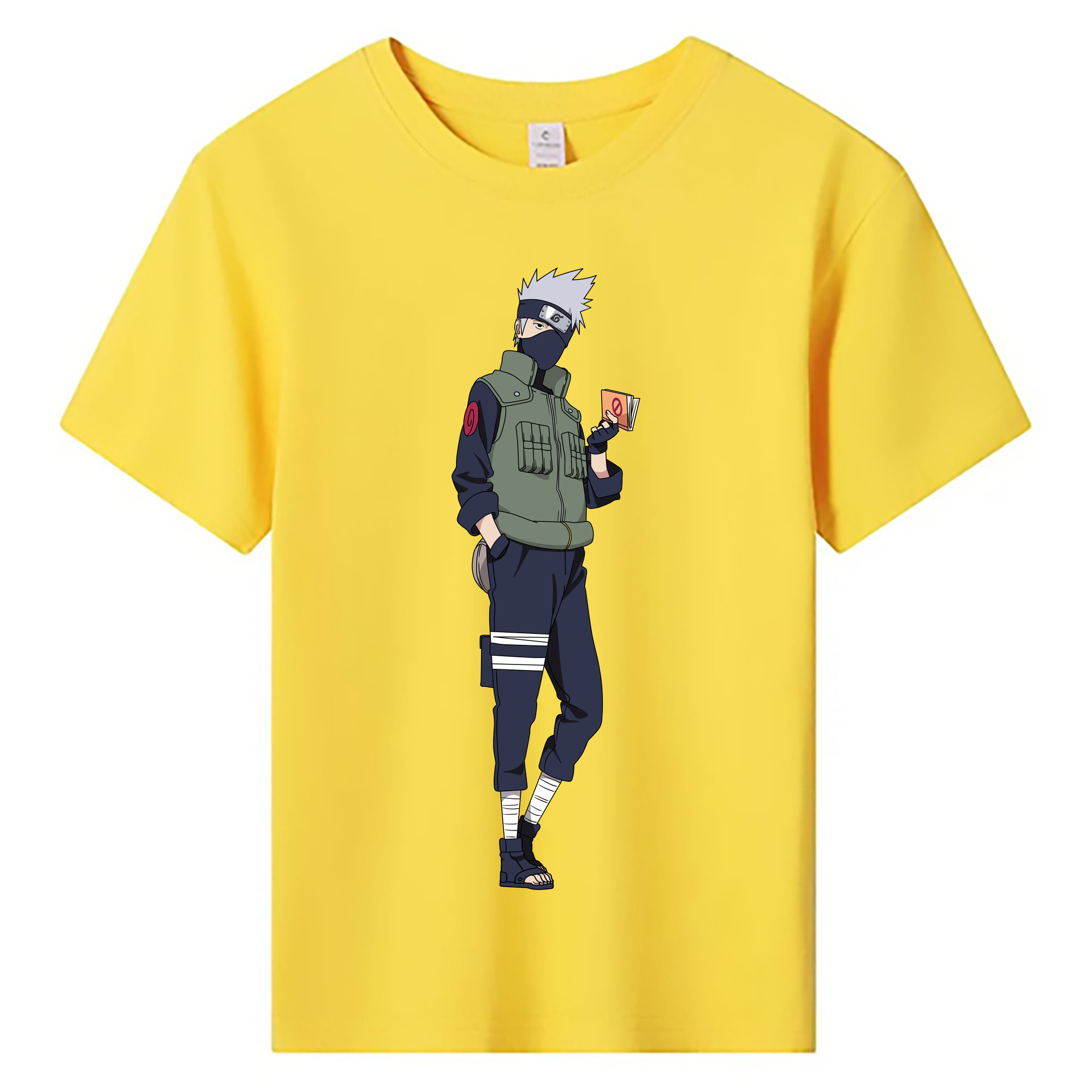 （画像用） NARUTO -ナルト- はたけ カカシ Hatake Kakashi 綿100％キッズTシャツ（フロントプリント）